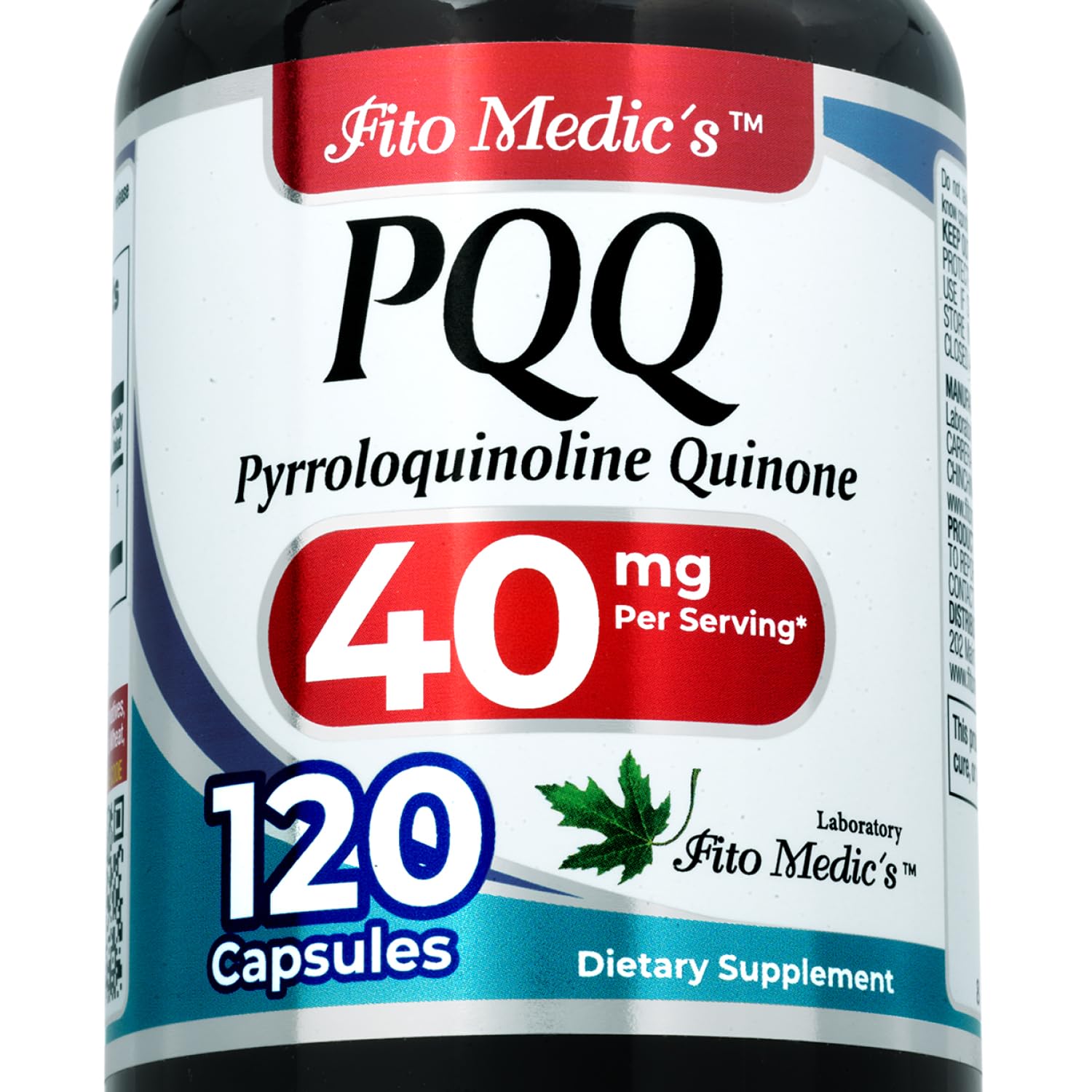 FITO MEDIC'S PQQ Supplement 40 mg Capsule, 120 Capsules