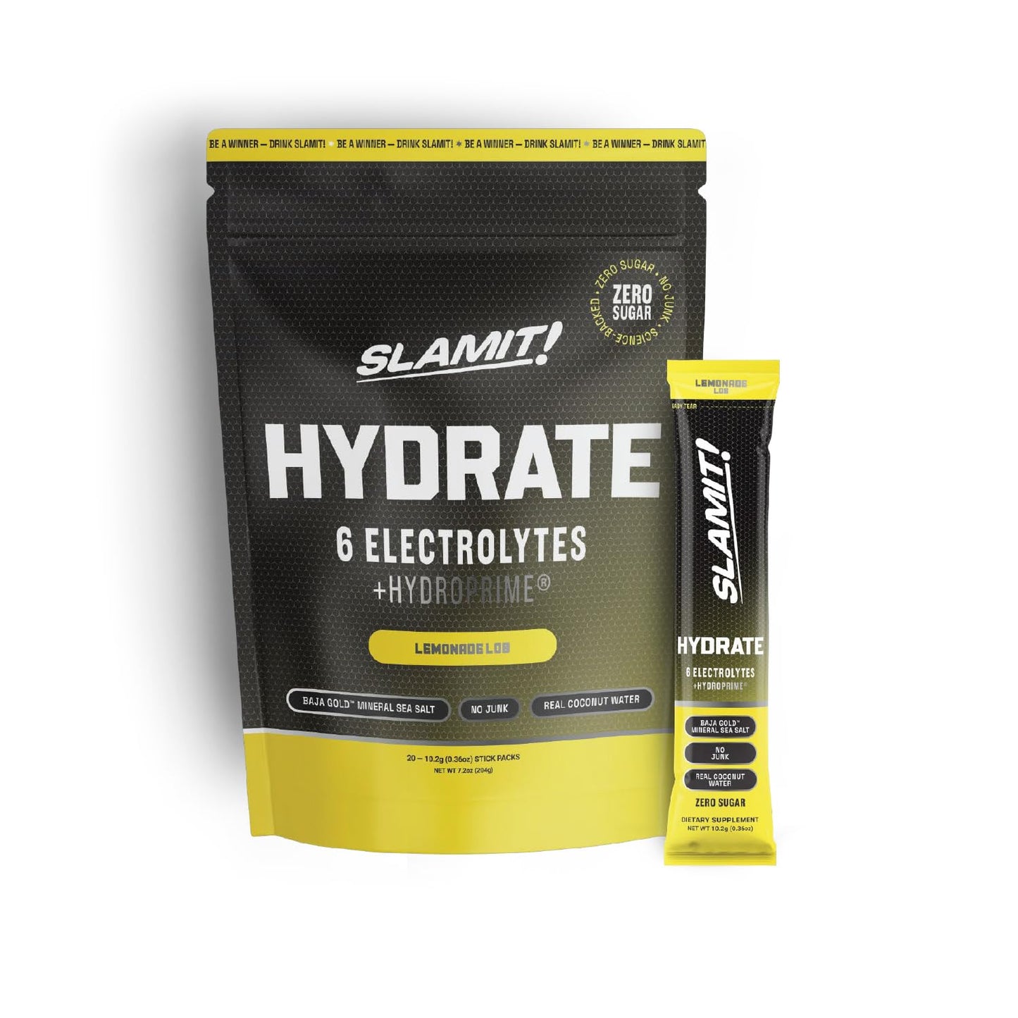 SLAMIT! Hydrate Heat-Resistant Electrolyte Powder Packets, 10.2 oz
