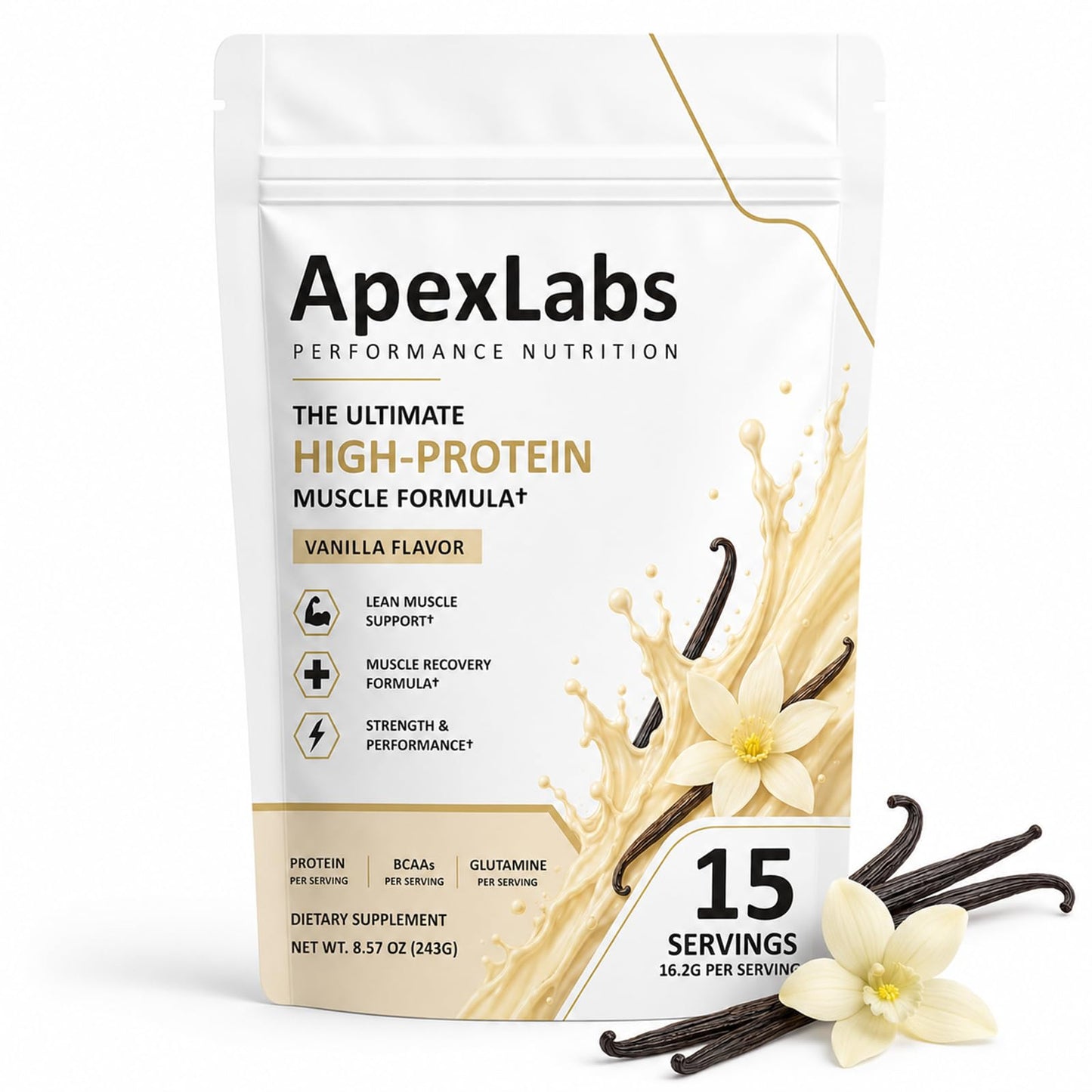 Apex Labs Muscle Powder Vanilla Powder 1 Ounce (Pack of 1)