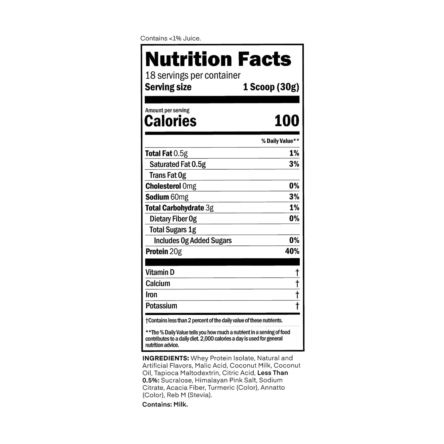Oath Nutrition Clear Whey Isolate Protein Powder Island Mango, 18 Servings