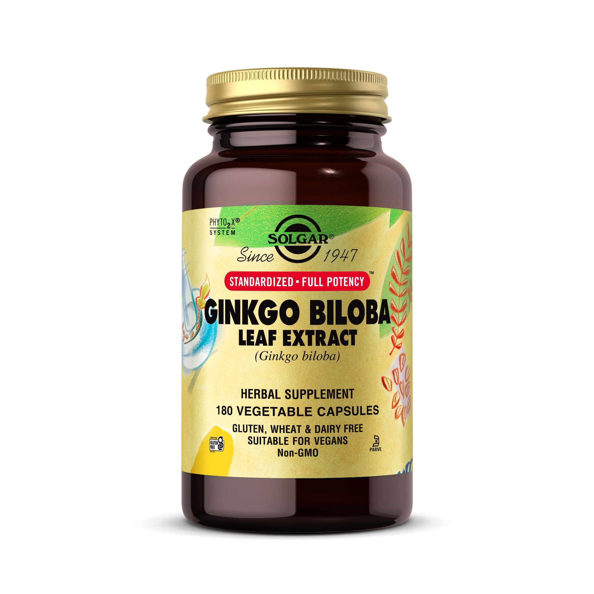 Solgar Ginkgo Biloba Leaf Extract 180 Capsules