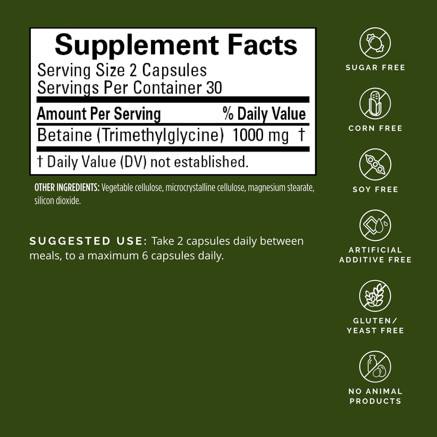 BRAINMD Dr Amen Betaine TMG Capsules 60 Count