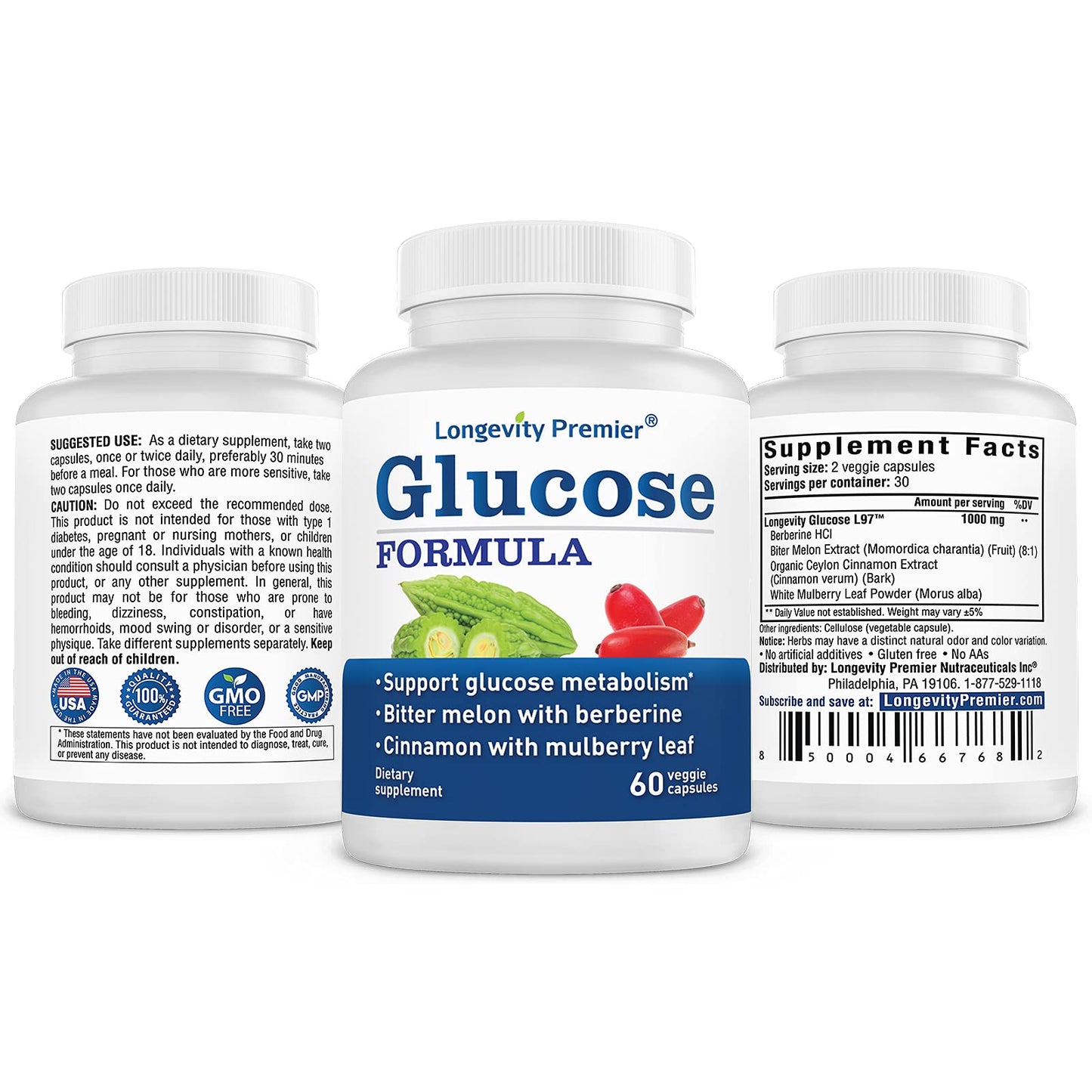 LONGEVITY PREMIER NUTRACEUTICALS INC Longevity Blood Pressure Formula Capsule, 3 Bottles