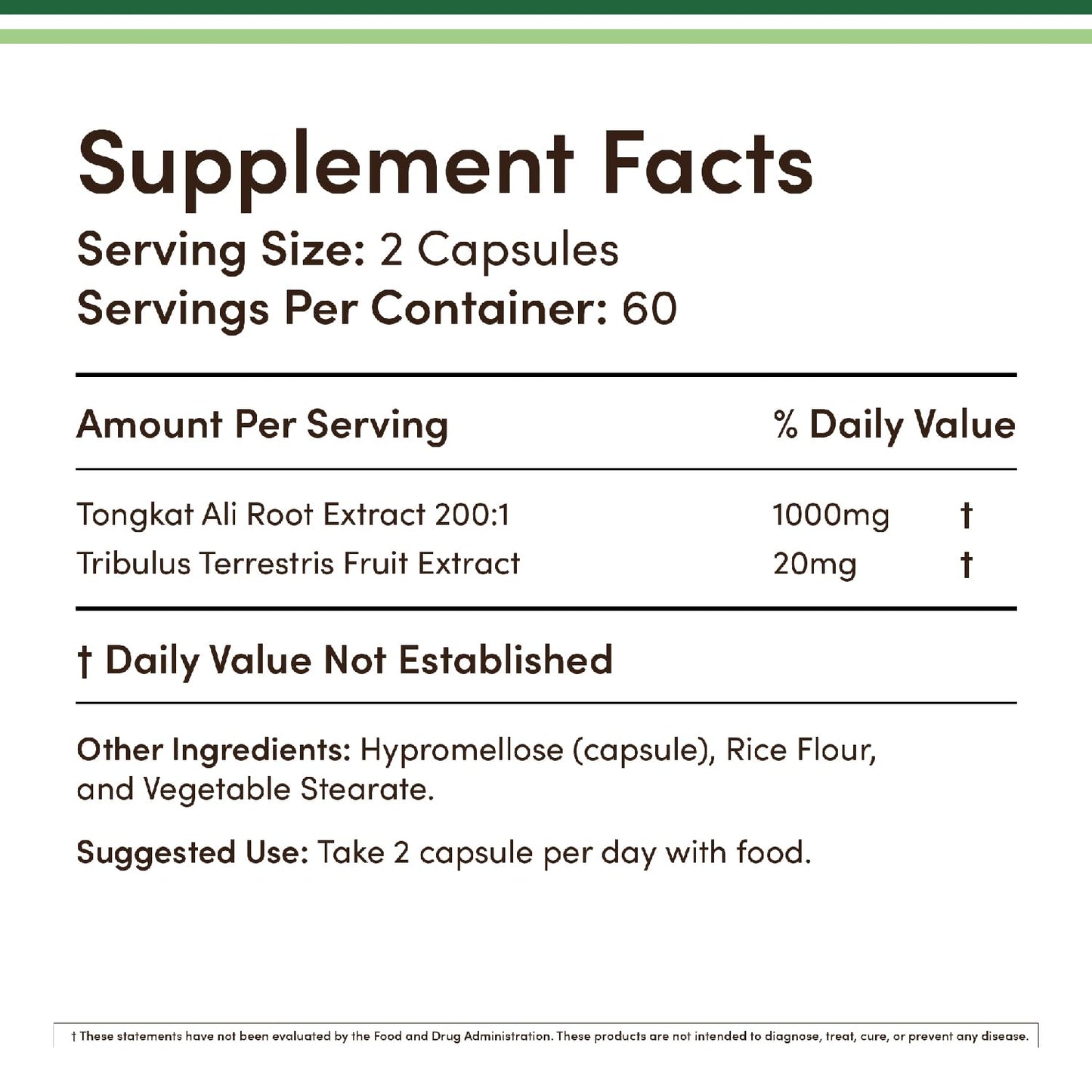 Double Wood Supplements Tongkat Ali Extract Ultra High Potency 200:1 for Men (Longjack) Eurycoma Longifolia Capsules, 120 Count