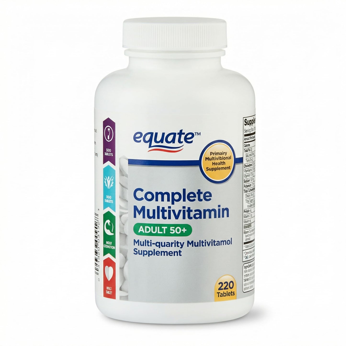 Generic Adult Multivitamin 50+ with Lutein & Lycopene, Iron Free Formula, 220 Tablets