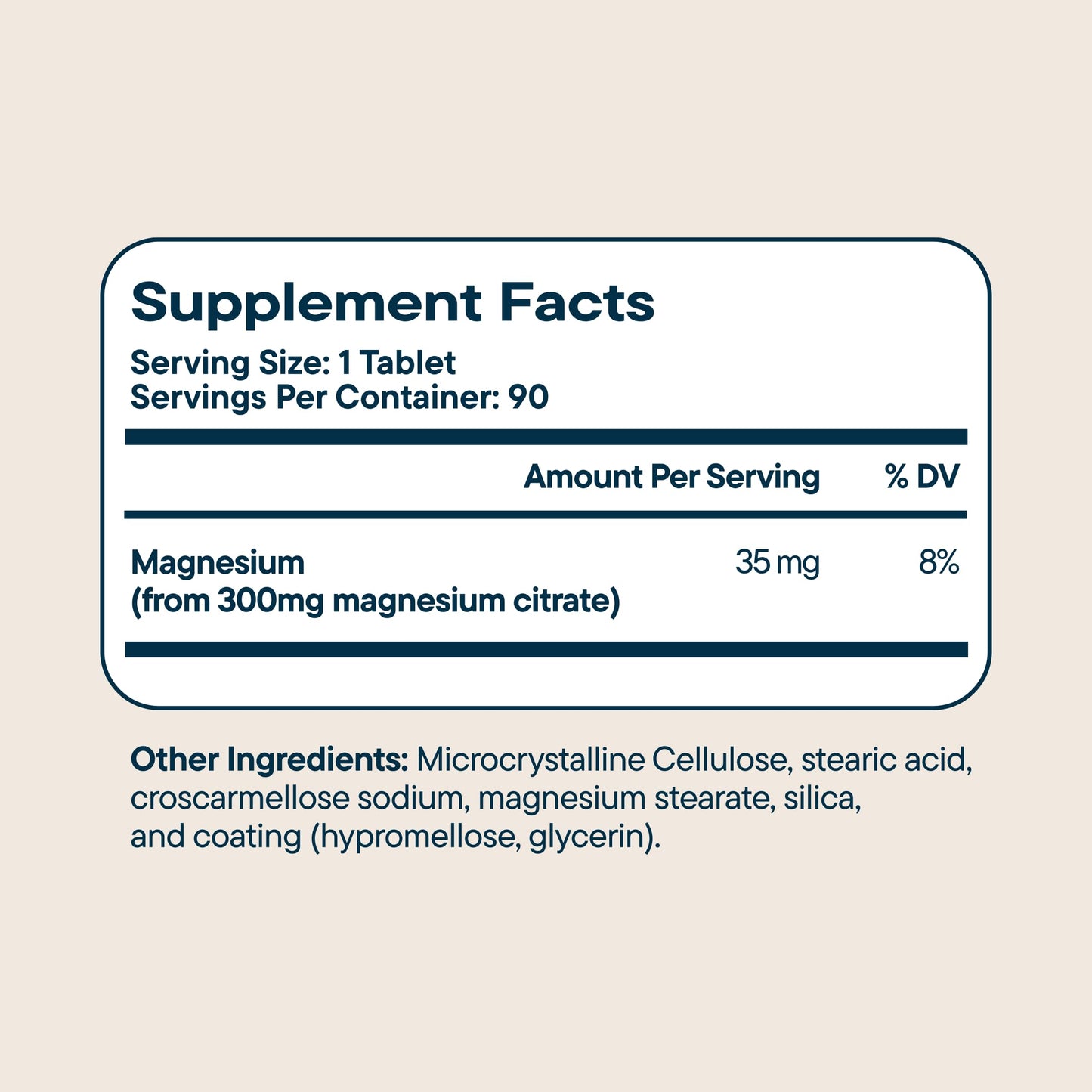 Santo Remedio Magnesium Citrate 300 mg Tablets, 90 Count