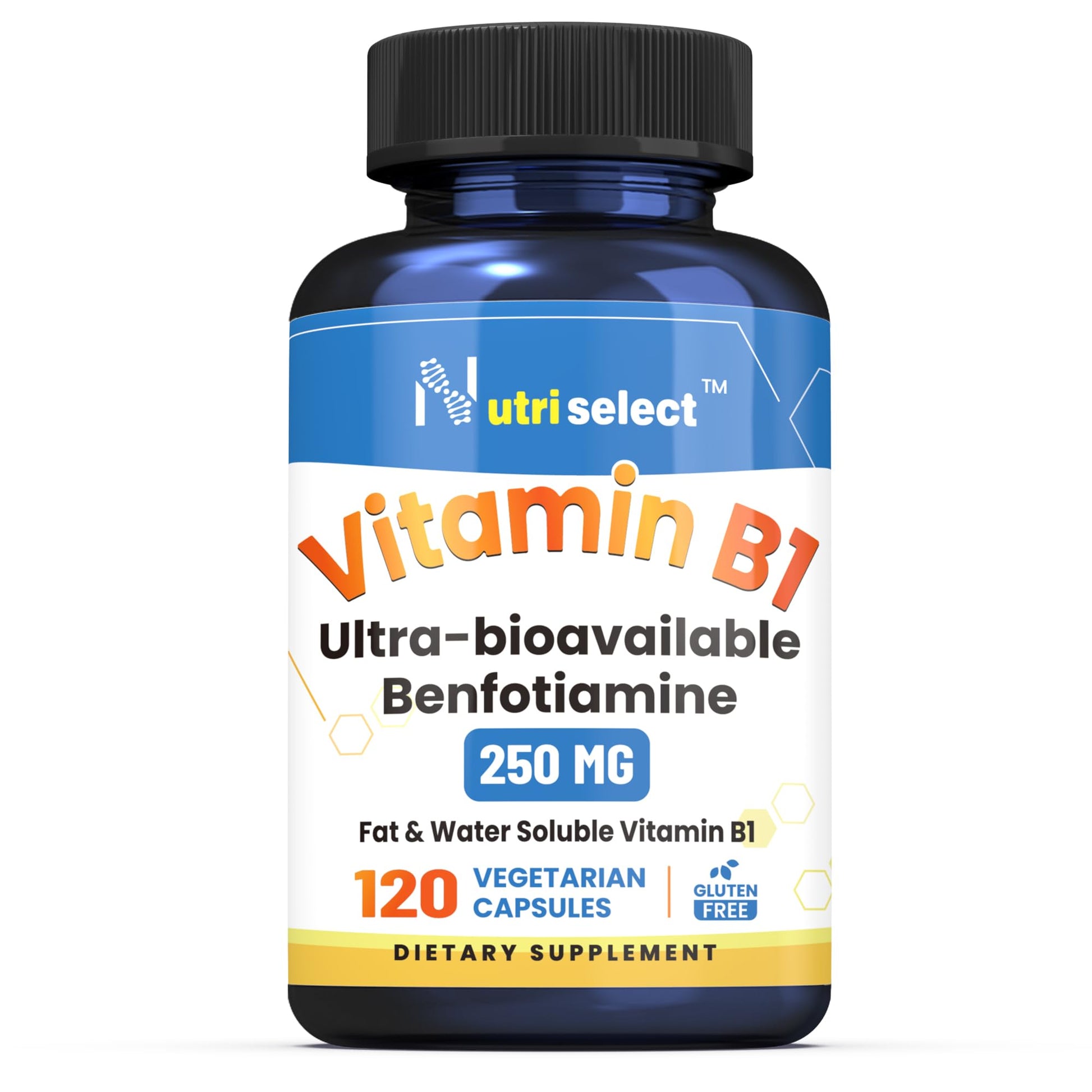 Nutriselect Vitamin B1 250mg Benfotiamine Capsules, 120 Count