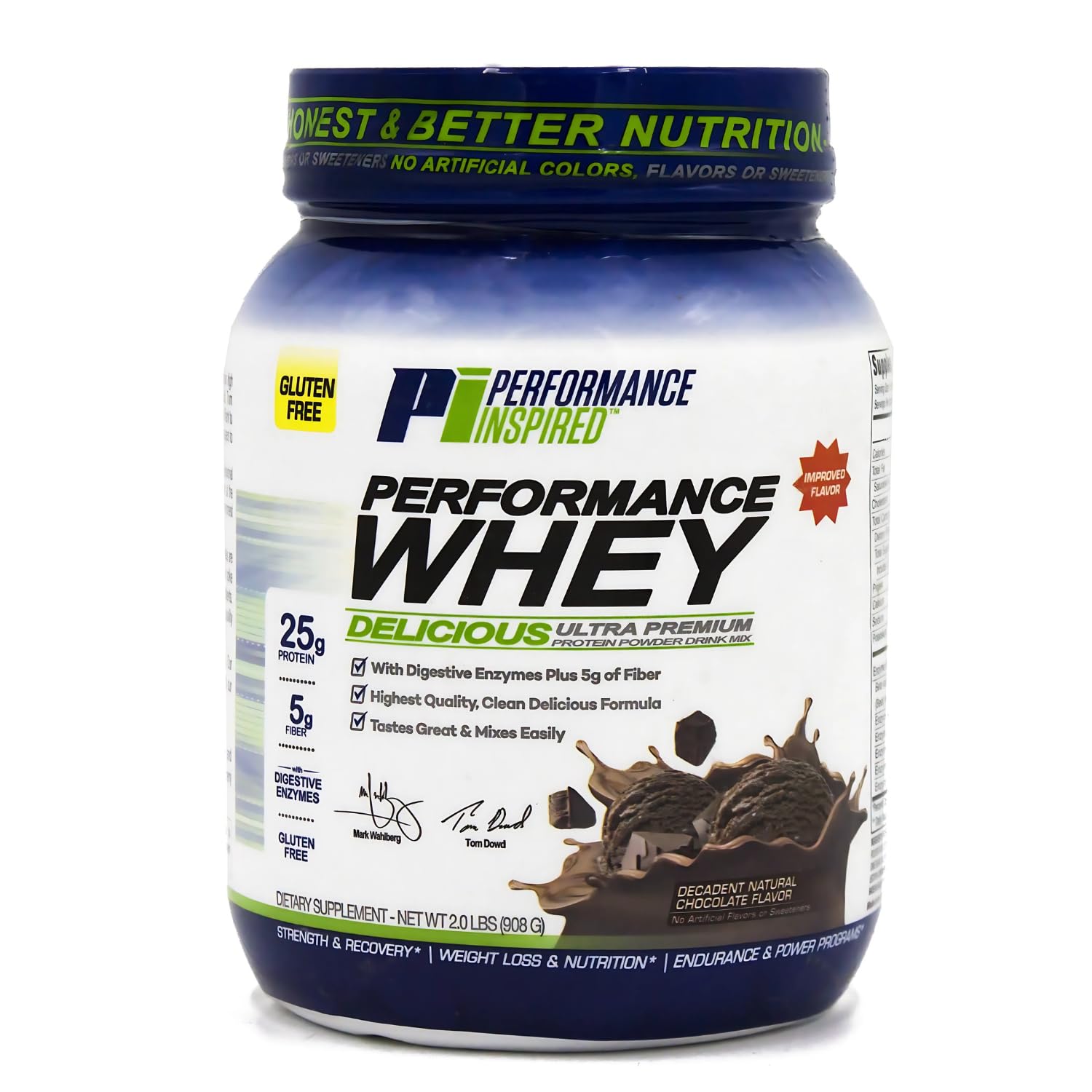 Performance Inspired Whey Protein Powder, 32 Servings, Decadent Natural Chocolate