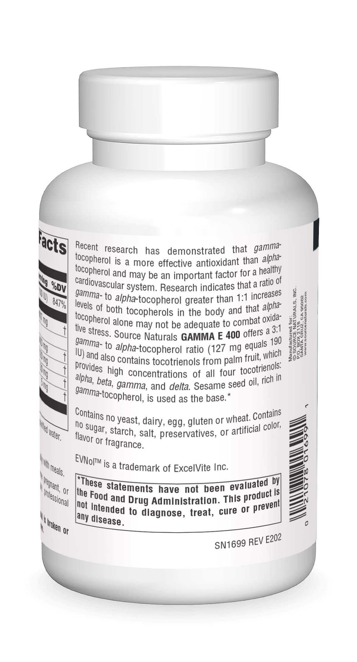 Source Naturals Gamma E Complex 400 mg Softgels 120