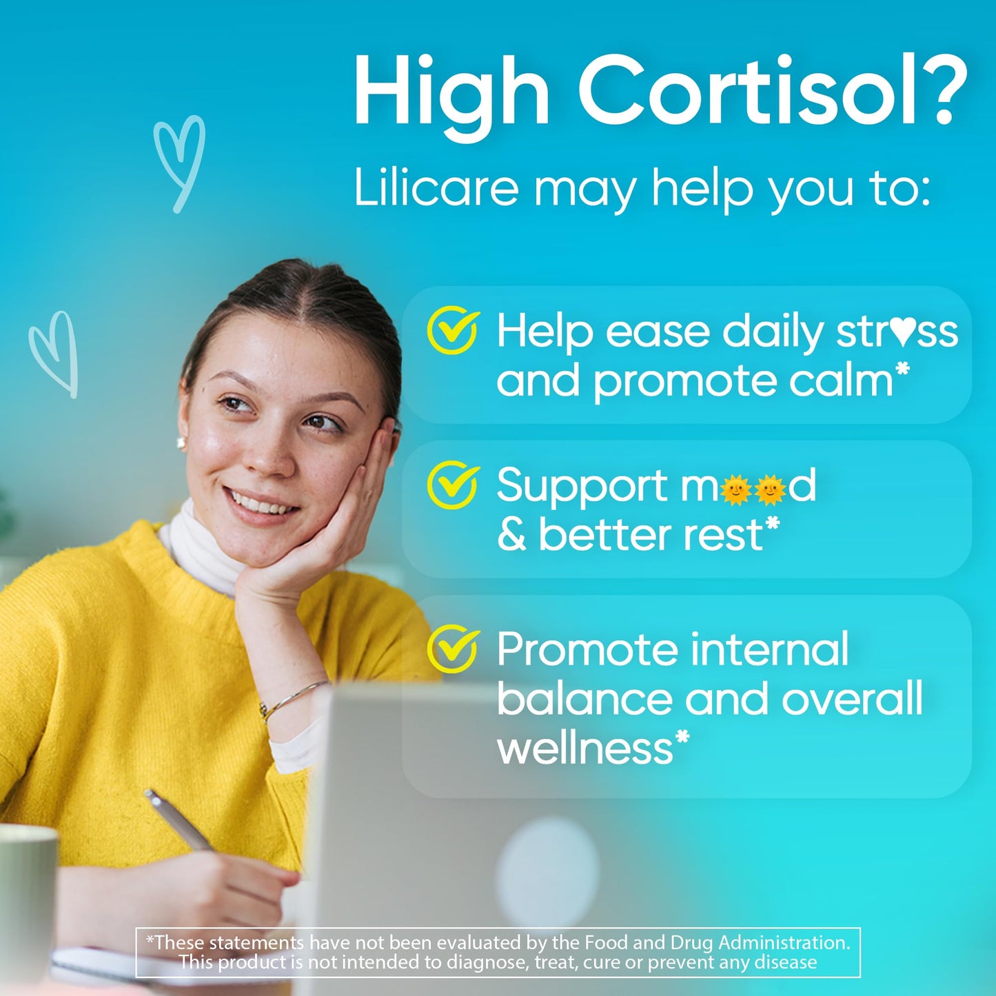 LILICARE Cortisol Gummies 120 Count