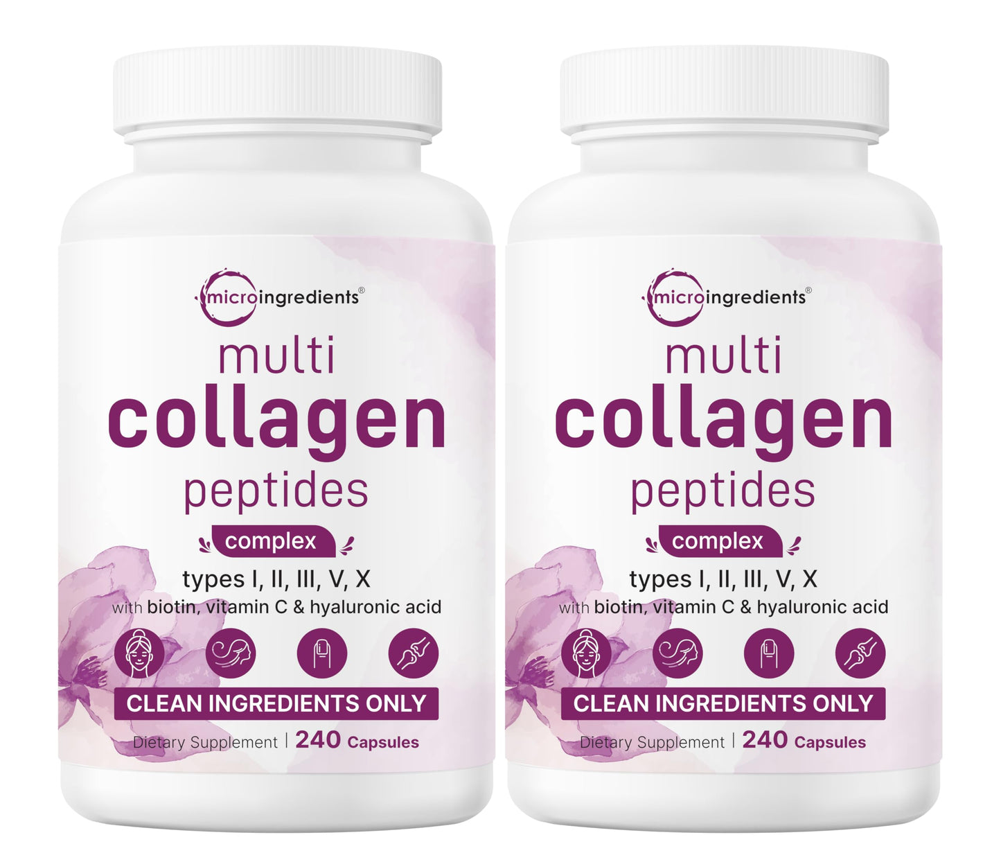 Micro Ingredients Multi Collagen Pills for Women & Men Capsules, 480