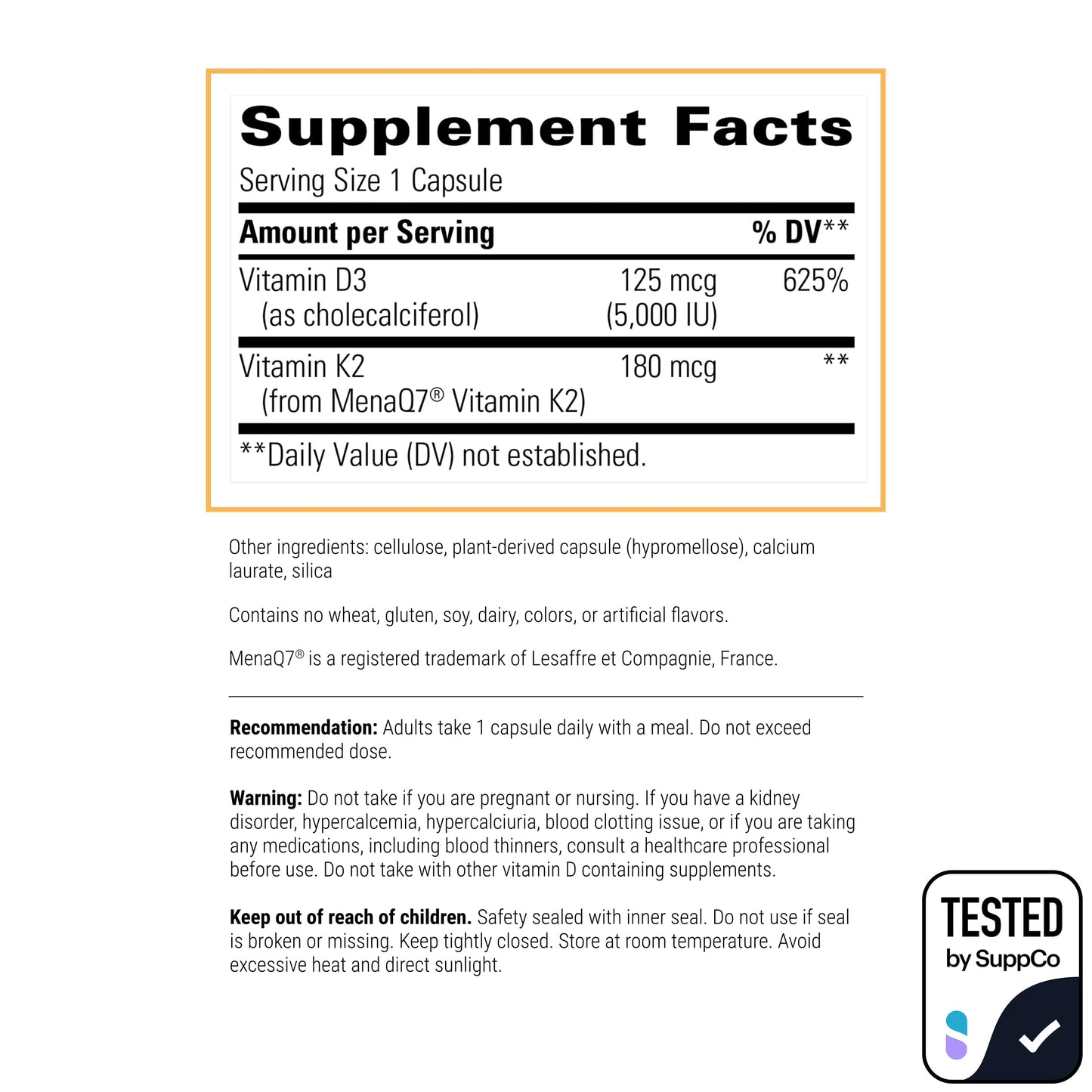 Integrative Therapeutics K2 + D3 Capsule, 60 Count