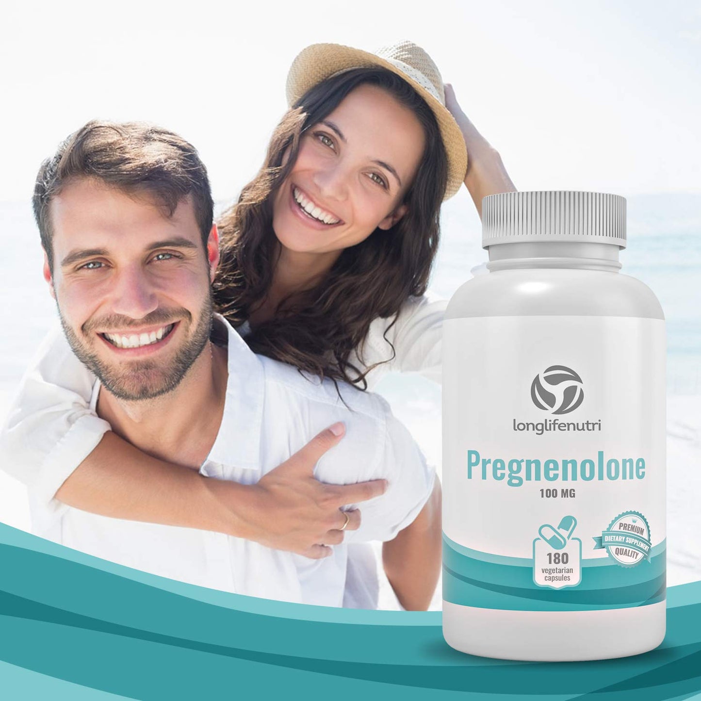 LongLifeNutri Pregnenolone 100 mg + Centrophenoxine 300 mg Bundle, Vegetarian Capsules, 300 Count
