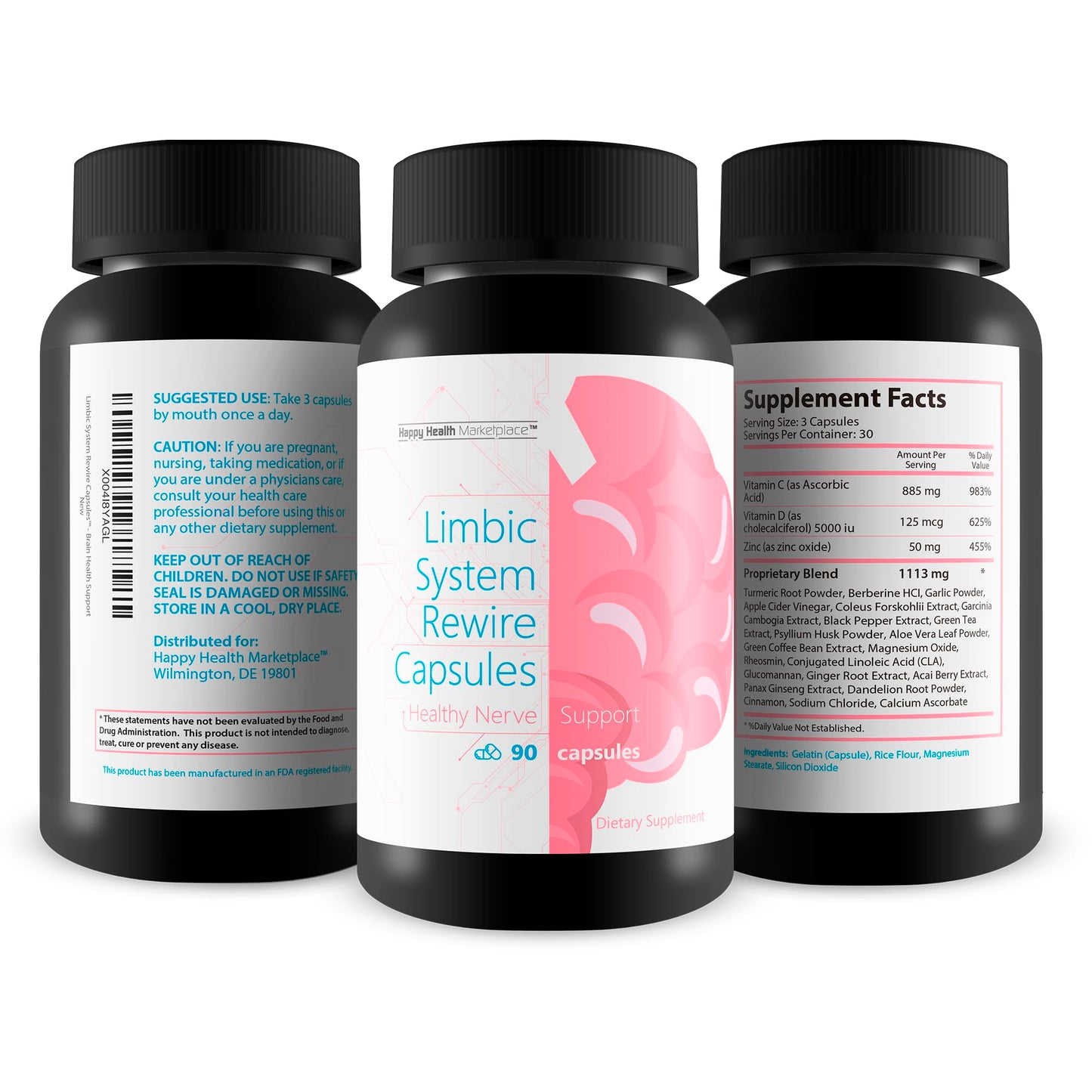 Happy Health Marketplace Limbic System Rewire Capsule, 90 Count