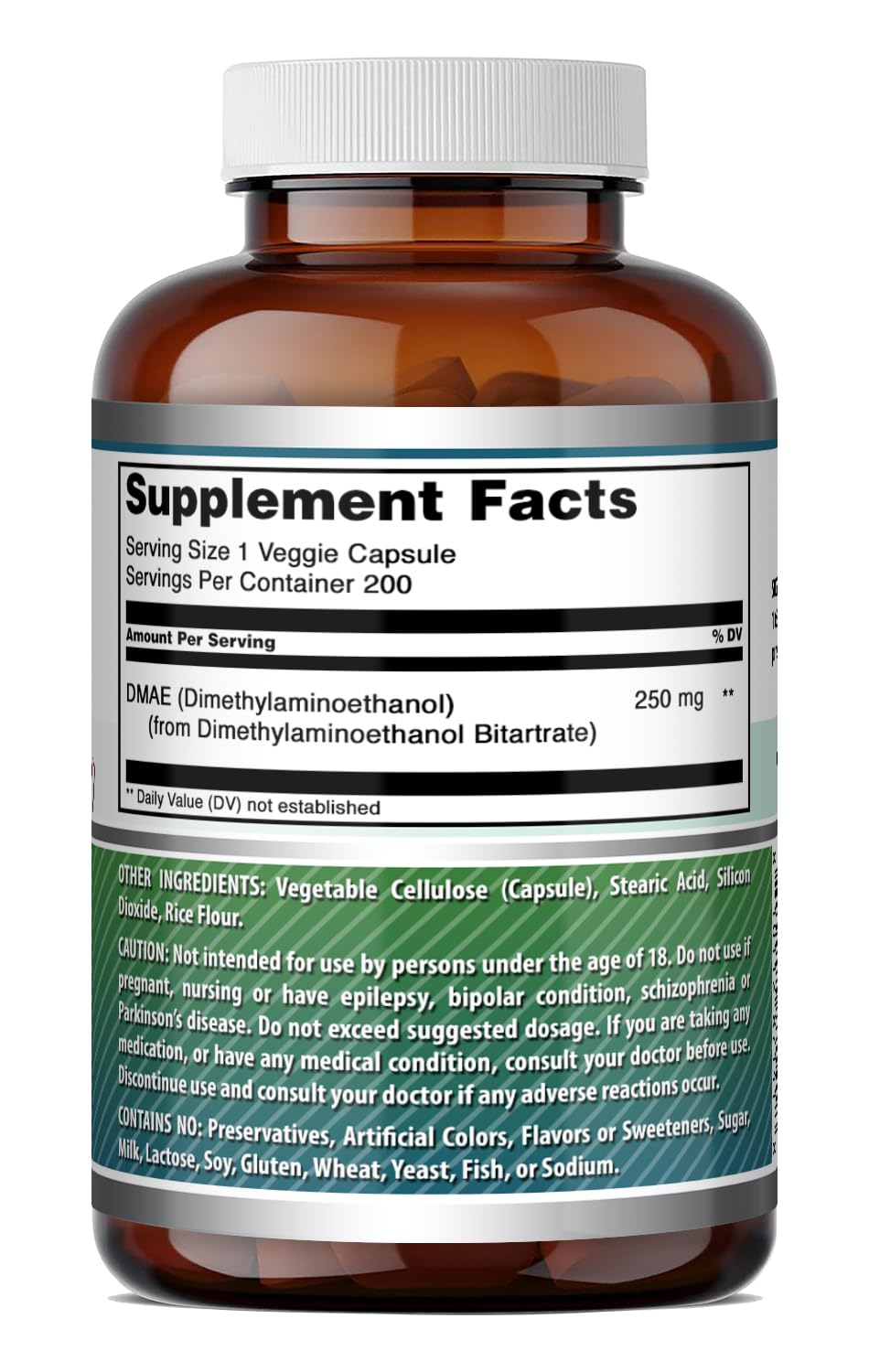 Amazing Nutrition DMAE Supplement Capsule, 200 Count
