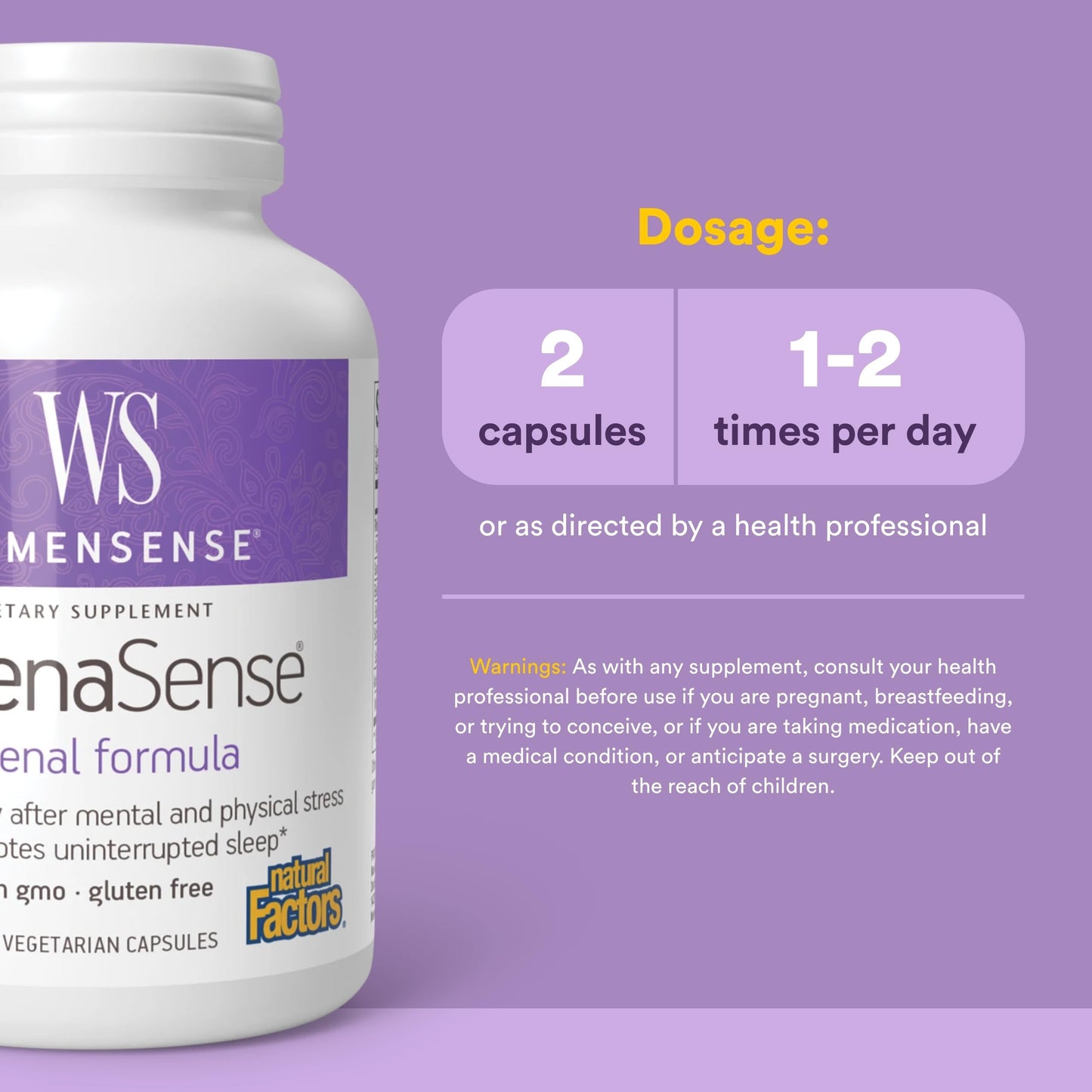 Natural Factors AdrenaSense Capsule 120