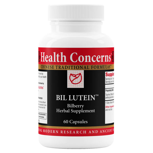Health Concerns Bil Lutein Eye Health & Vision Support with Lutein, Bilberry & Taurine, 60 Capsules