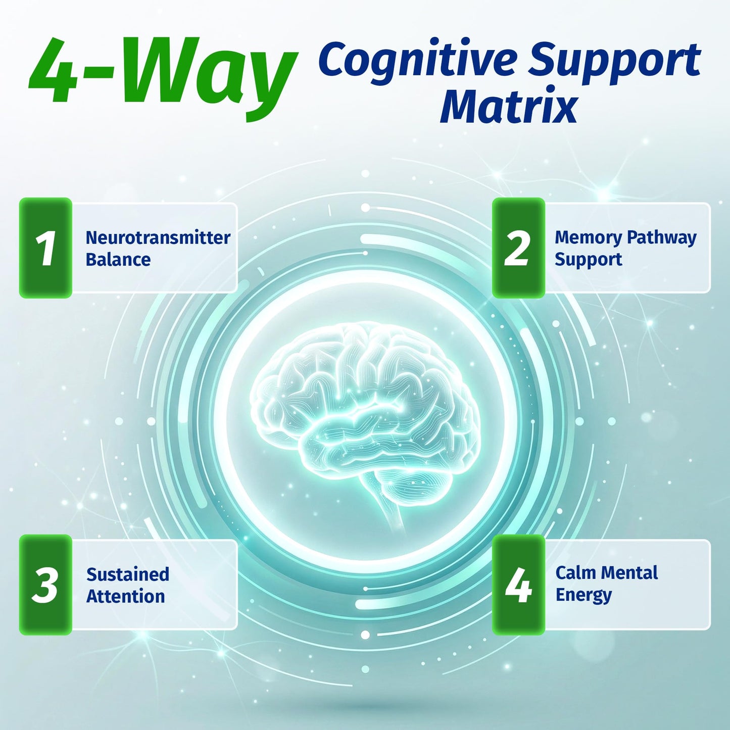 1 Body Brain Support Supplement with Alpha GPC and Lion's Mane Extract, 180 Capsules