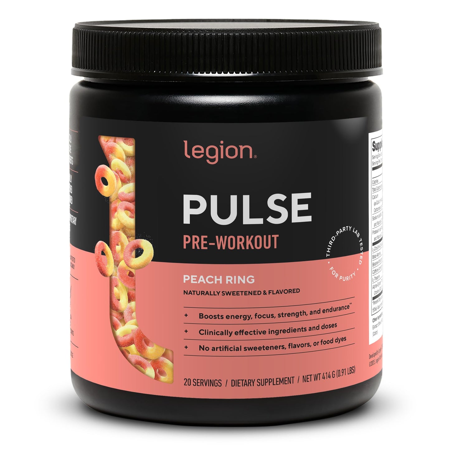 Legion Pulse Pre Workout Powder Peach