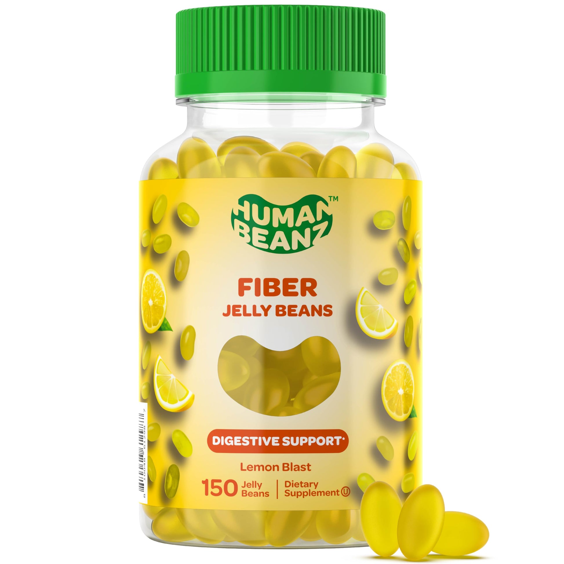 Human Beanz Fiber Jelly Bean Gummies for Adults, 150 Gummies