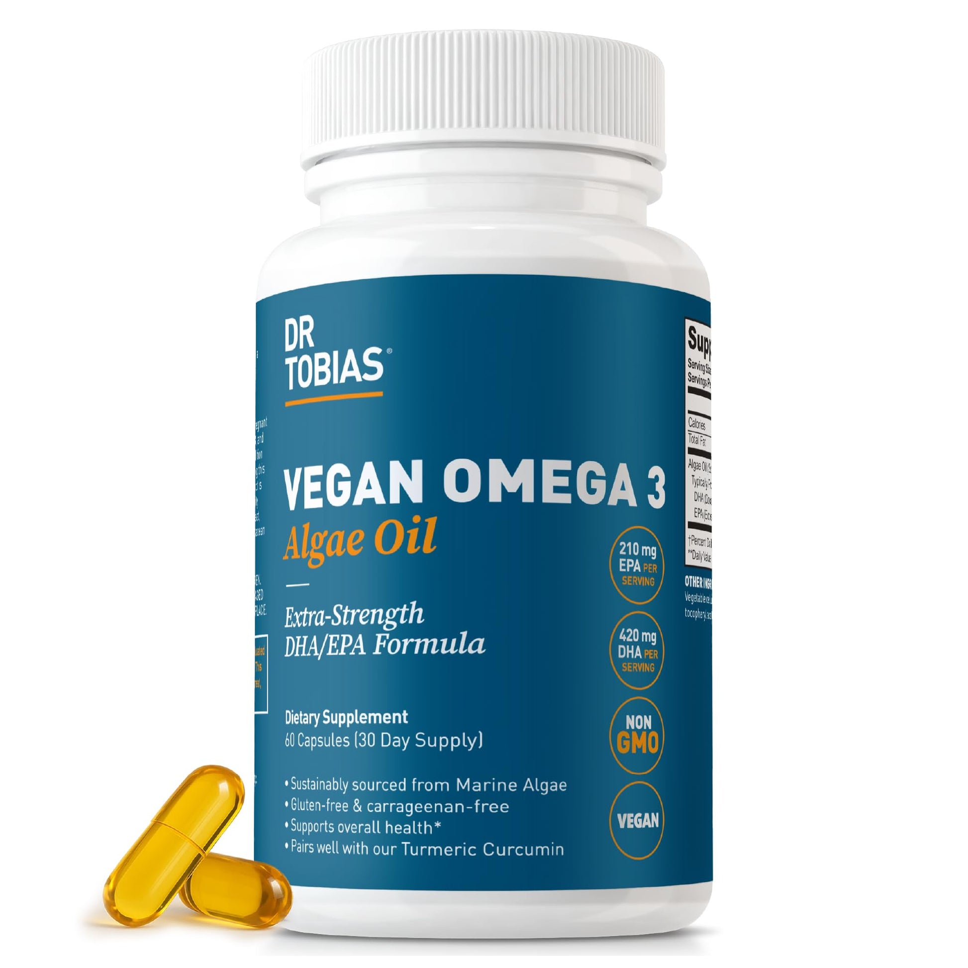 Dr. Tobias Vegan Omega 3 Supplement 60 Capsules