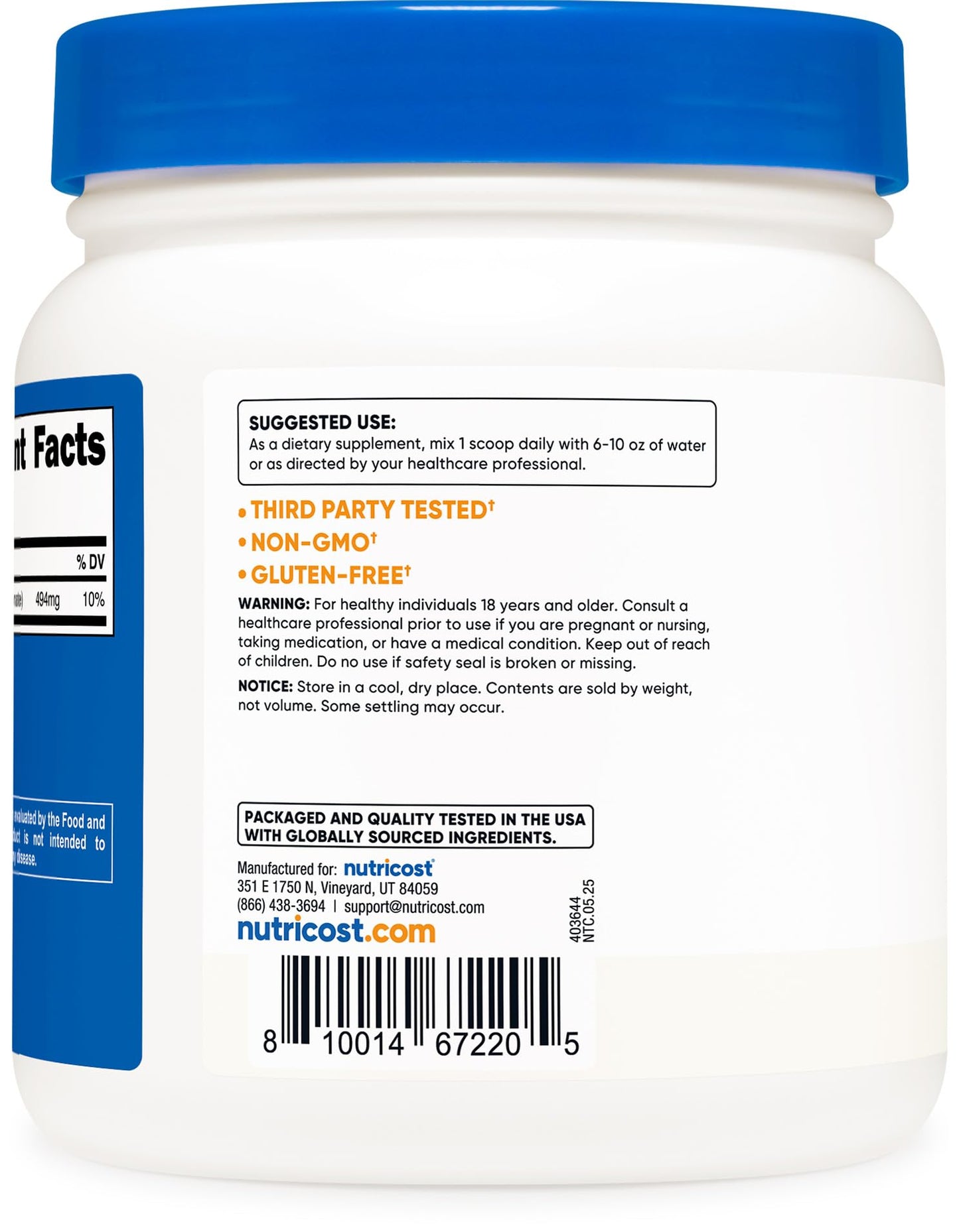 Nutricost Potassium Bicarbonate Powder 32.4