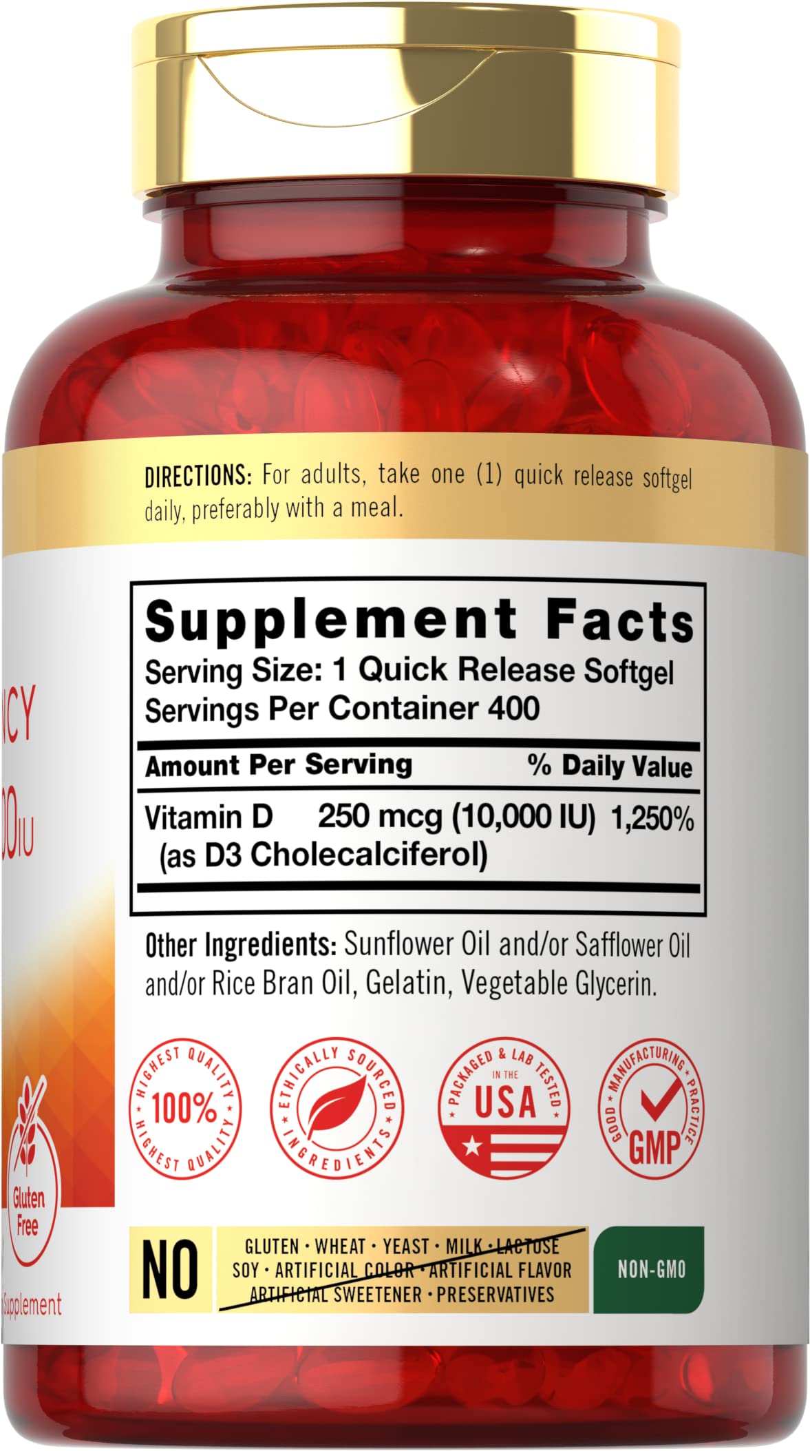 Carlyle Vitamin D 10000 IU Softgels 400