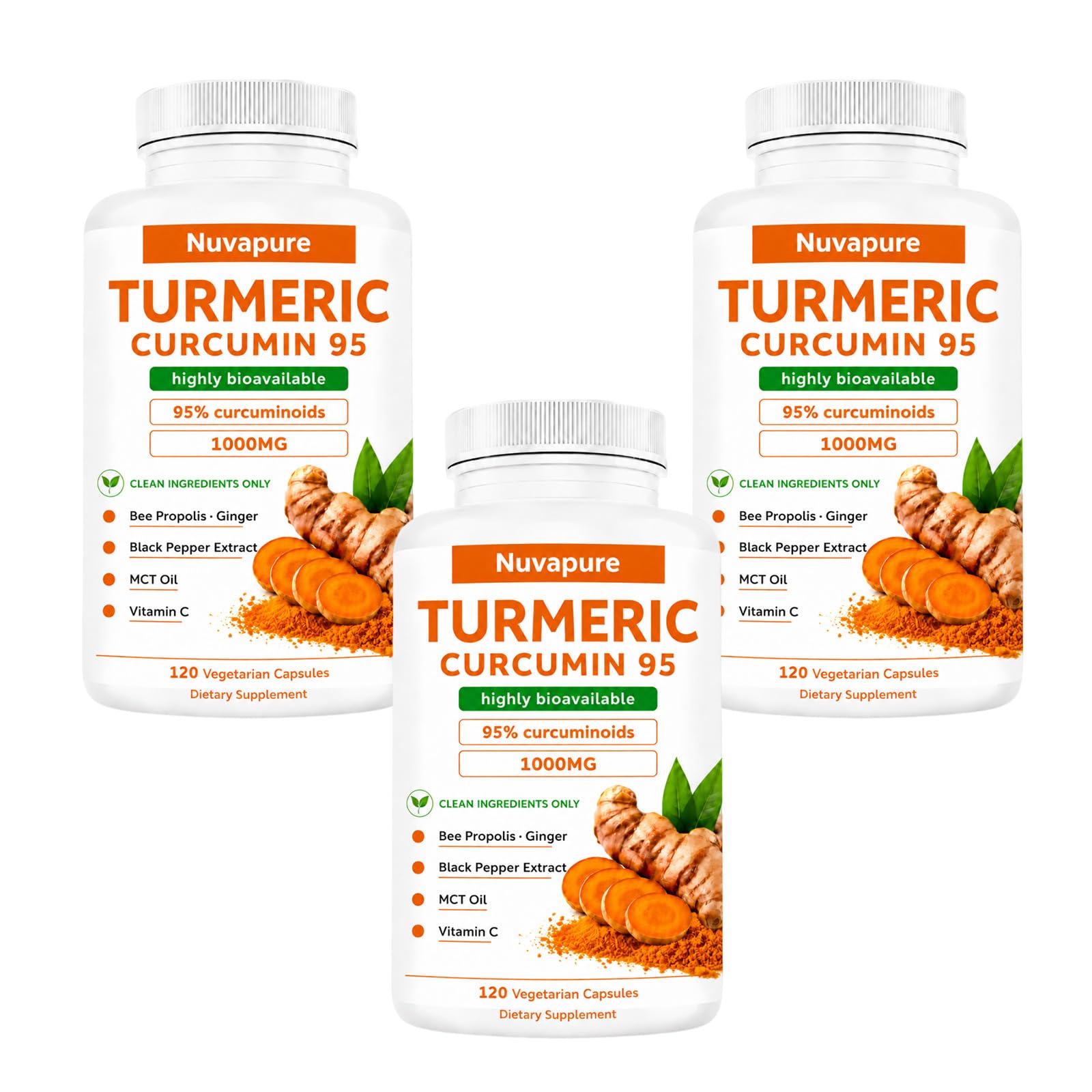 chasingdre NuvaPure Turmeric Curcumin 95 Powder 1