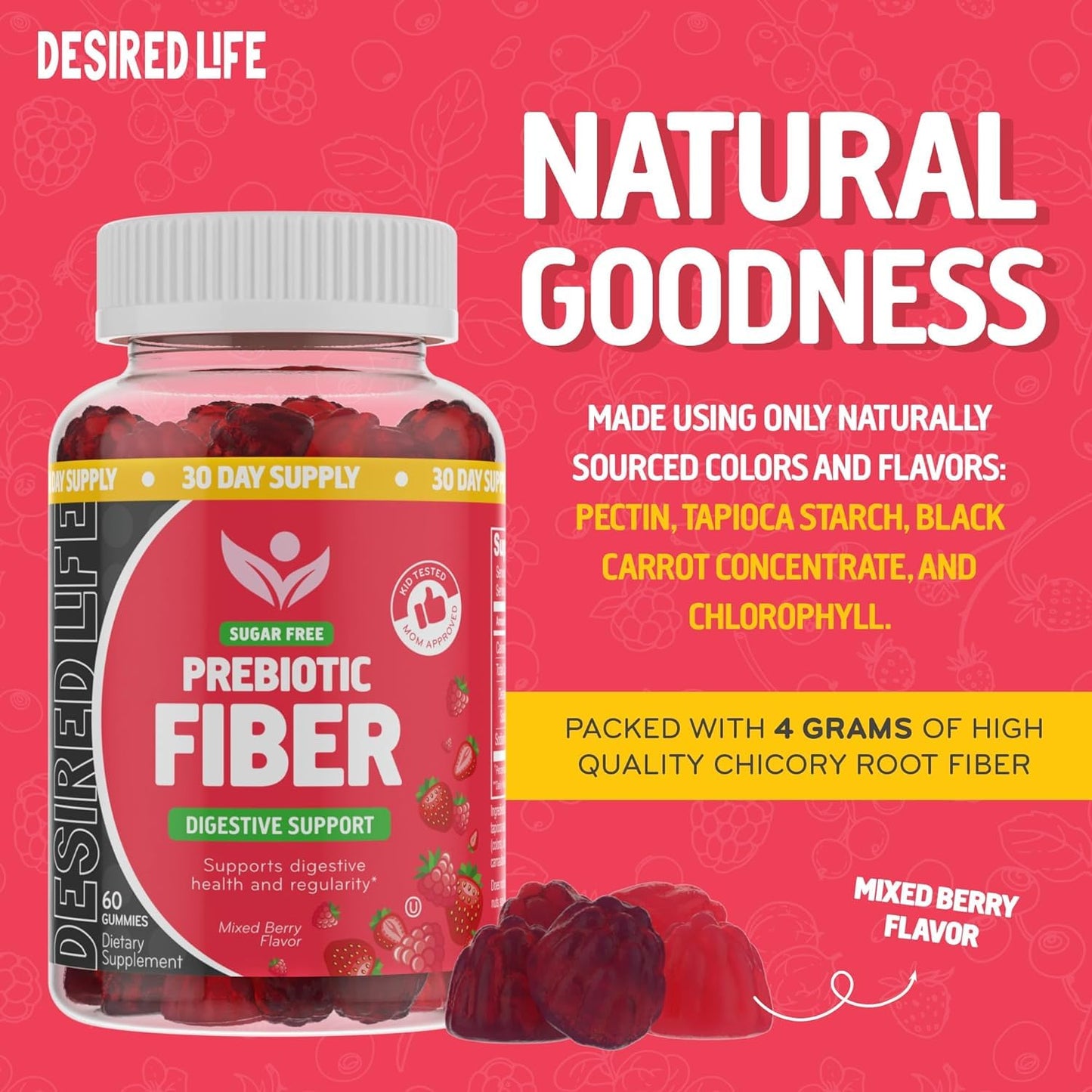 Desired Life Prebiotic Fiber Gummies 120 Gummies