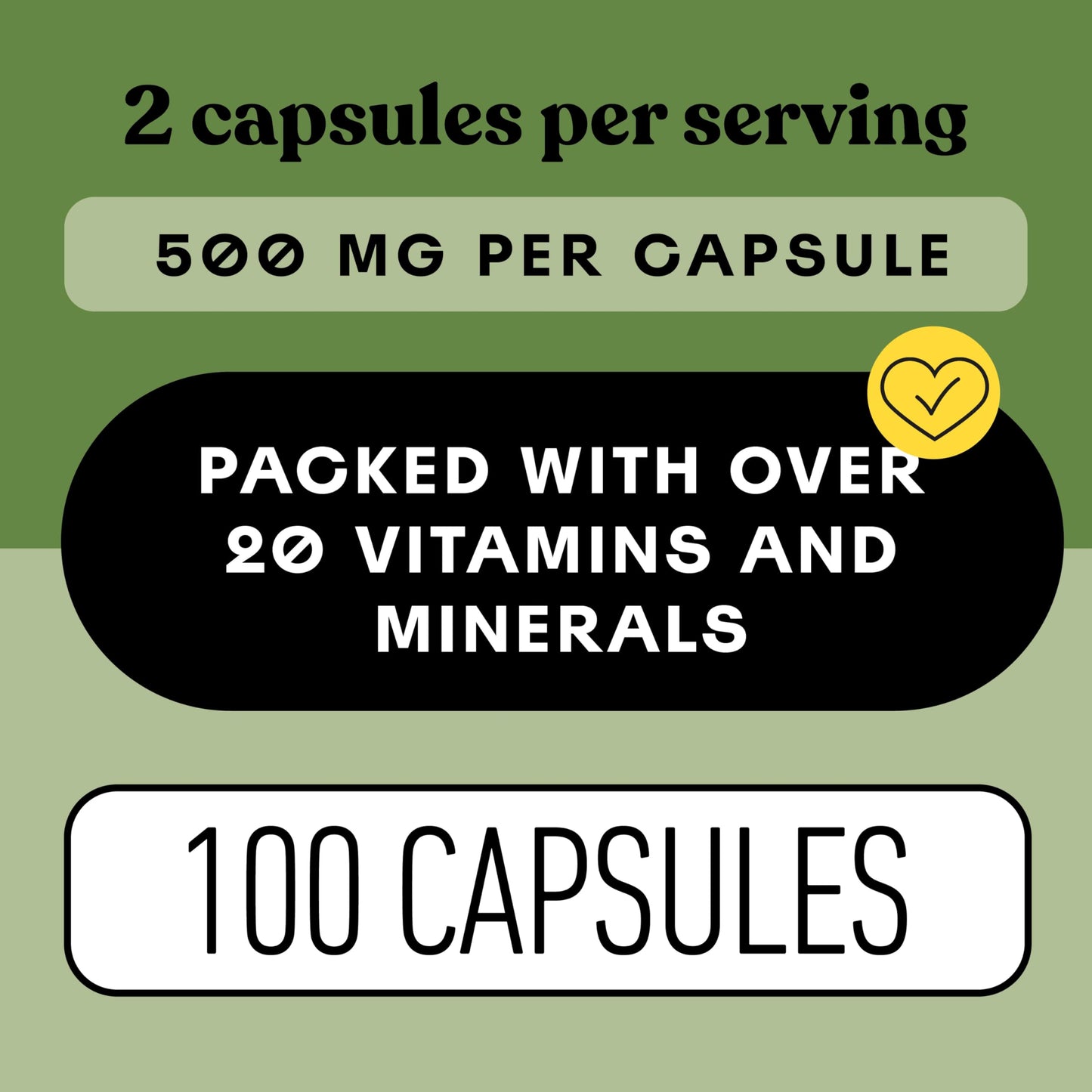 Complete Natural Products Organic Chlorella Capsules, 500mg, 100 Count