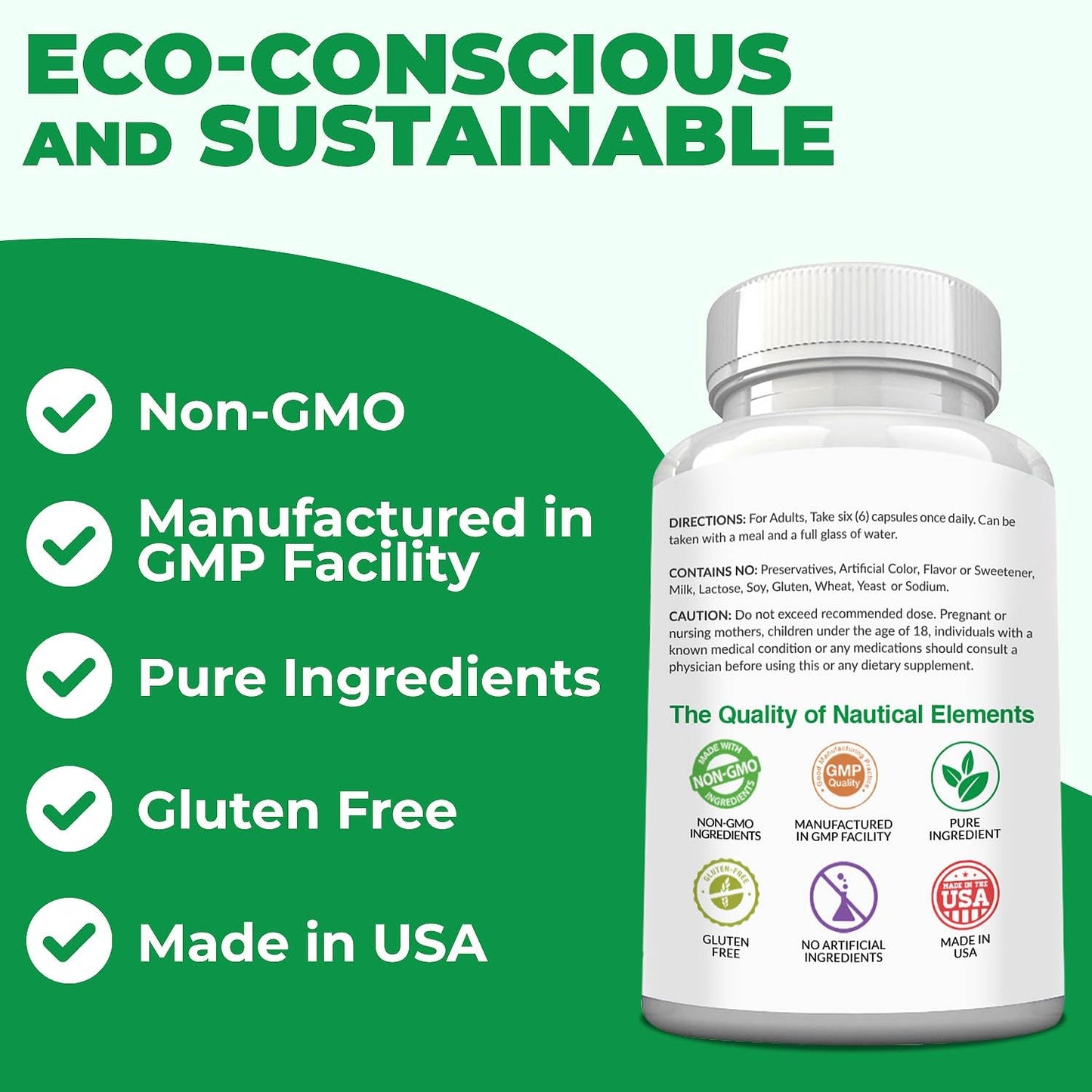 Nautical Elements Spirulina Capsules, 240 Capsules