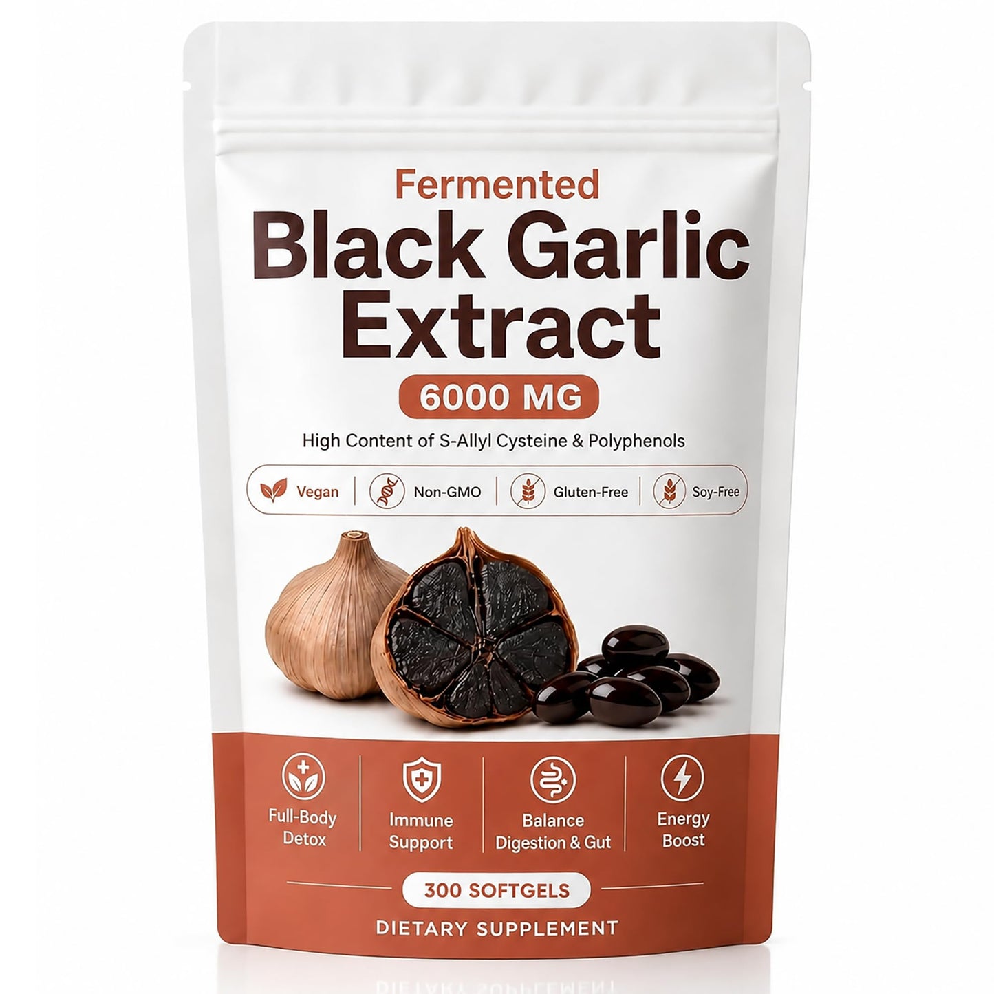 Jqewlg Fermented Black Garlic Extract Softgels 300