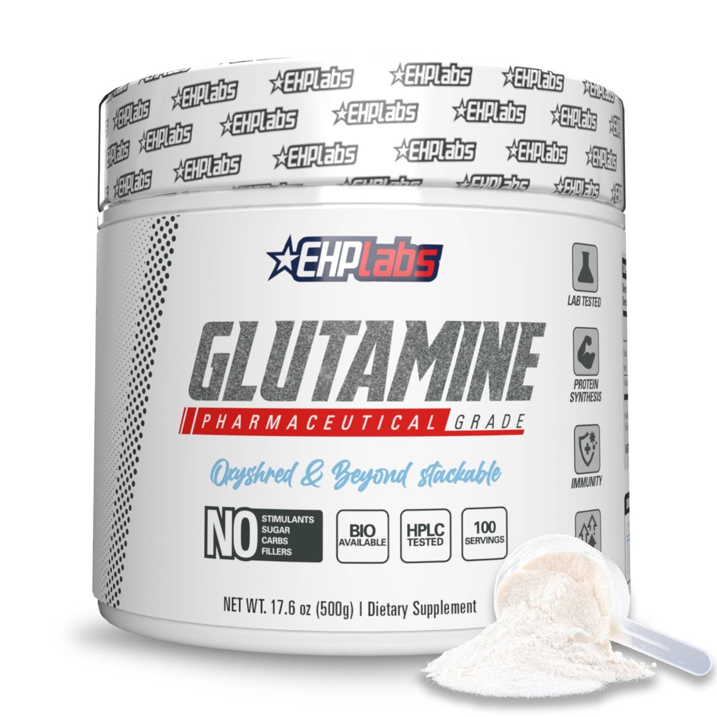 EHP Labs L-Glutamine Powder, 100 Servings