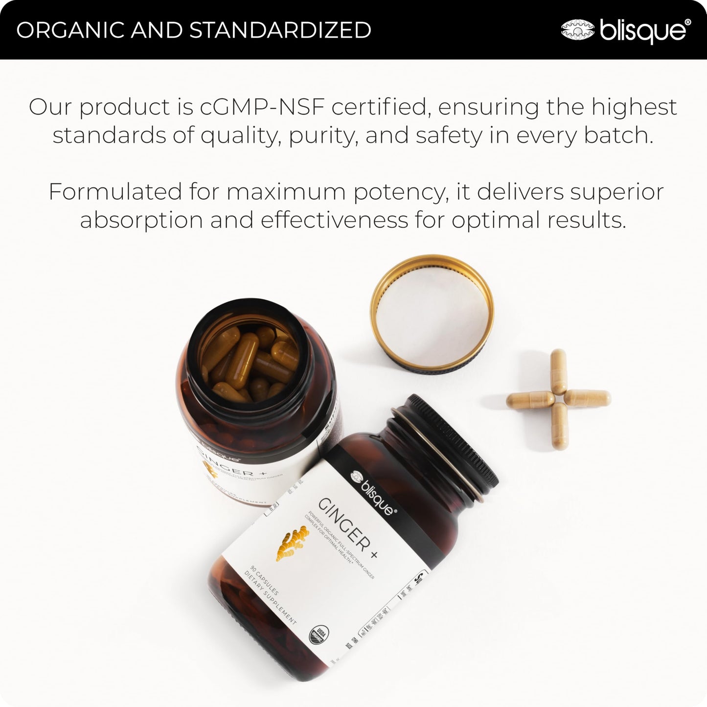 Blisque Organic Ginger Supplement 1 Capsule
