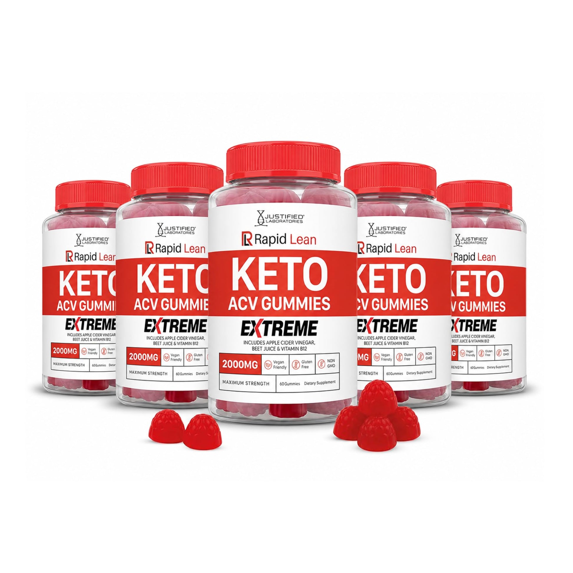Justified Laboratories Rapid Lean Keto ACV Extreme (2000 mg) 300 Gummies