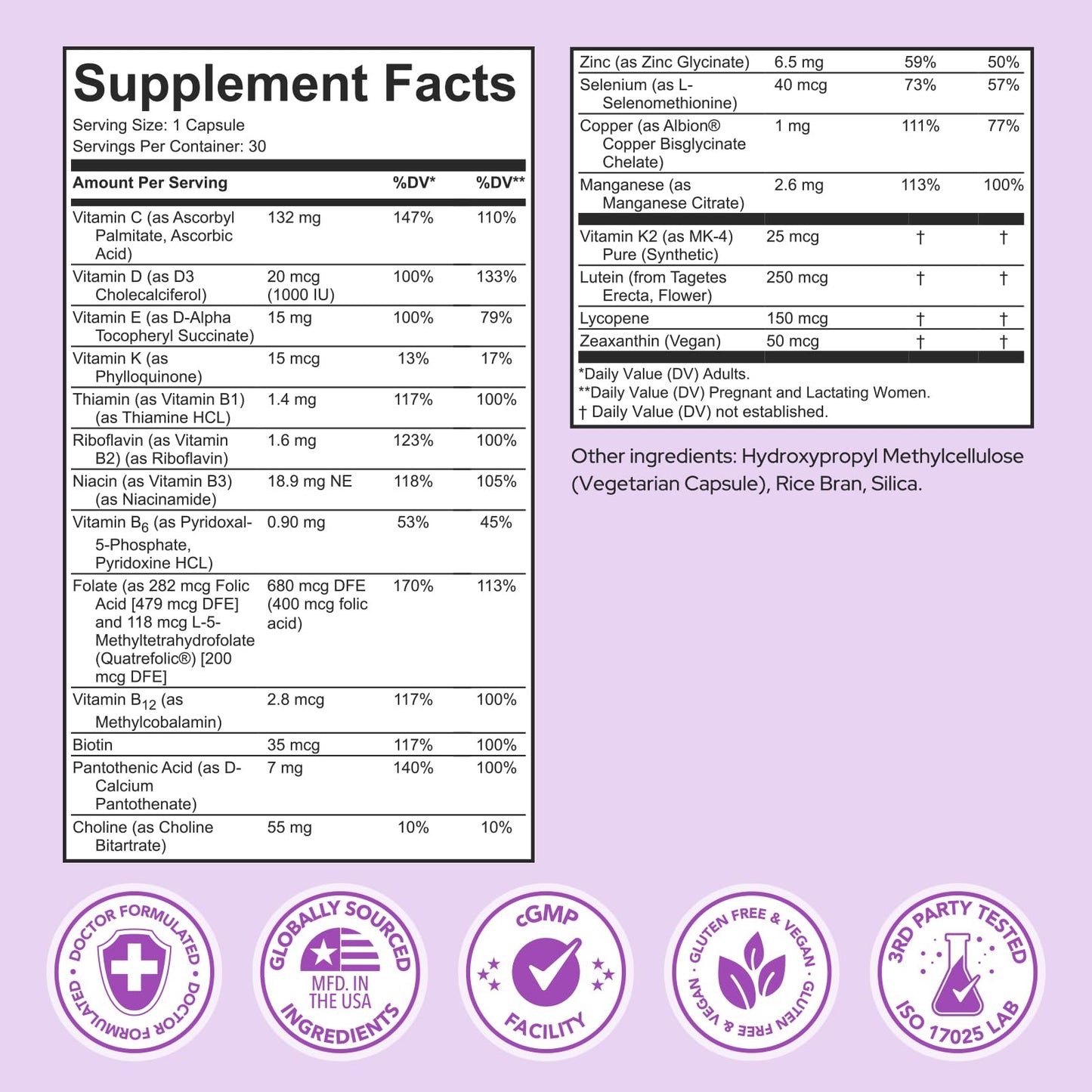 Premom Once Daily Prenatal Vitamins for Women Capsules 30 Count