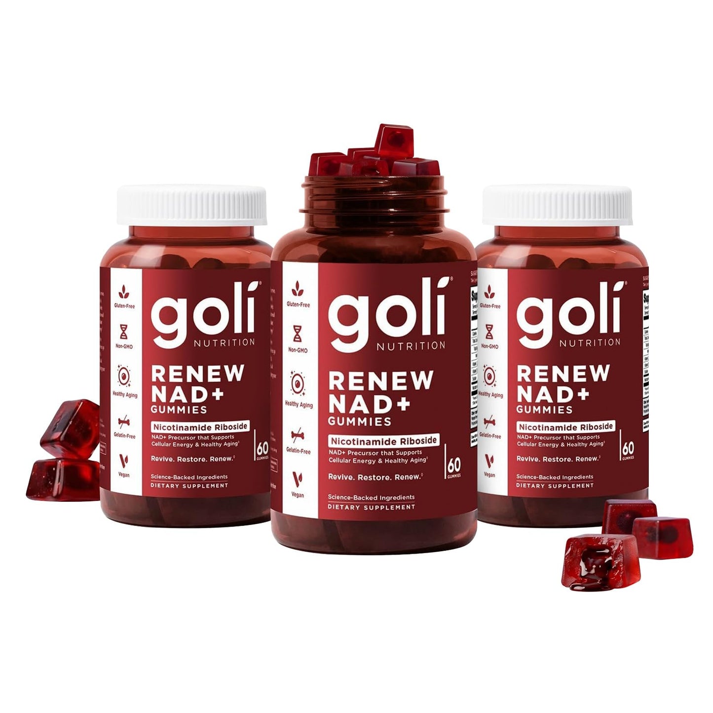 Goli Renew NAD+ Gummies, 180 Count