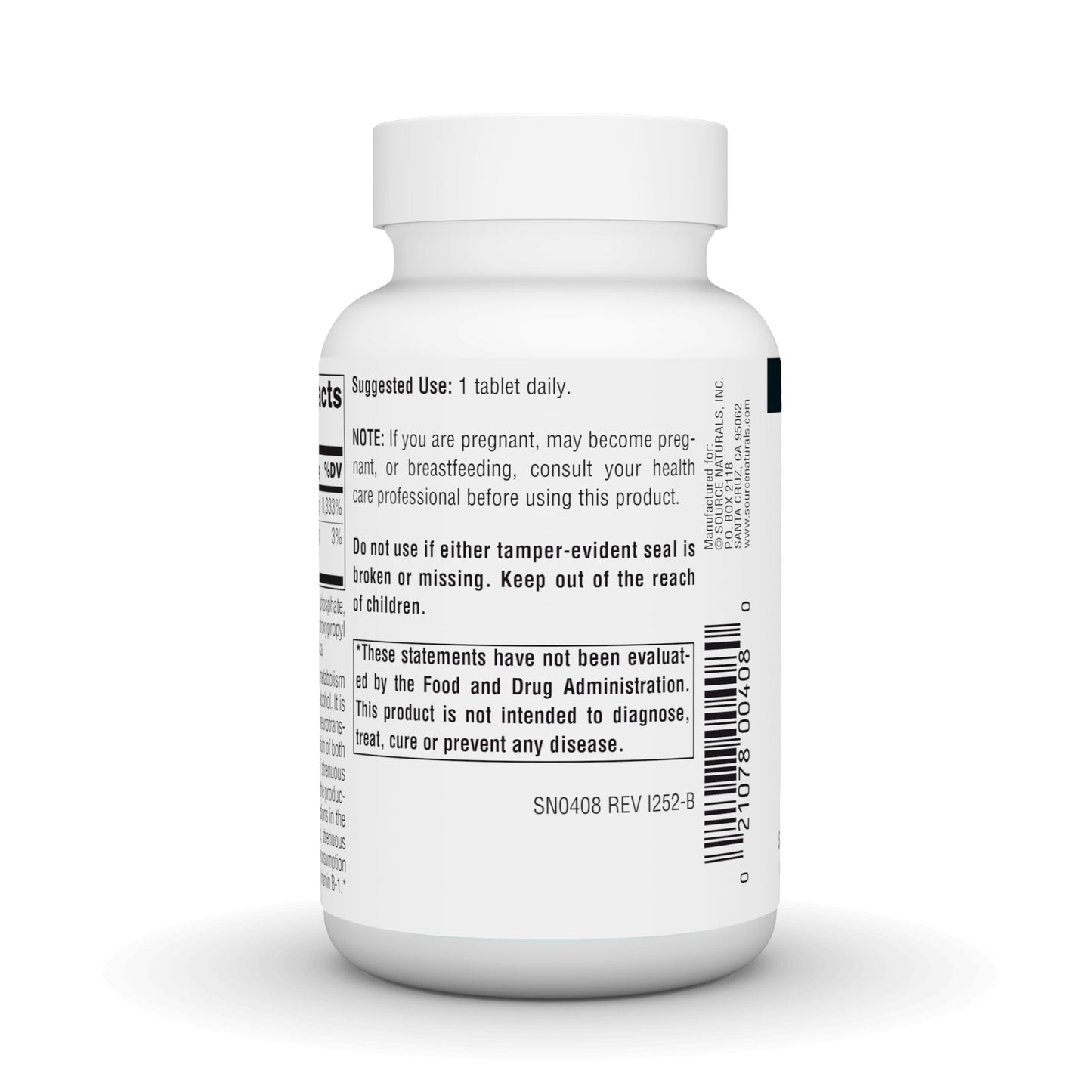 Source Naturals Vitamin B-1 Thiamin Tablet, 250 Tablets