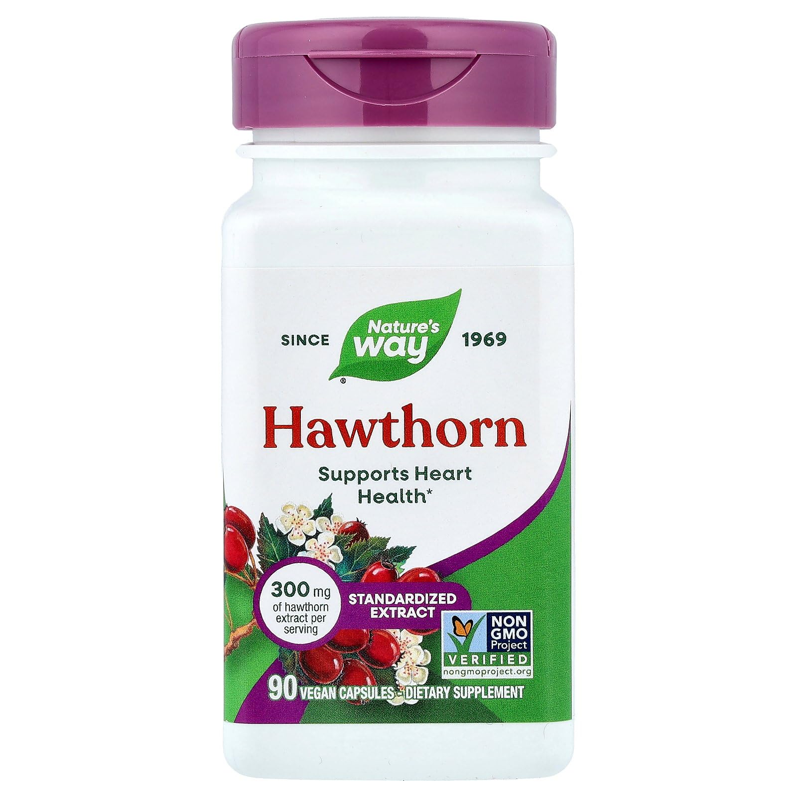 Nature's Way Hawthorn Standardized Extract Capsule, 90 Count