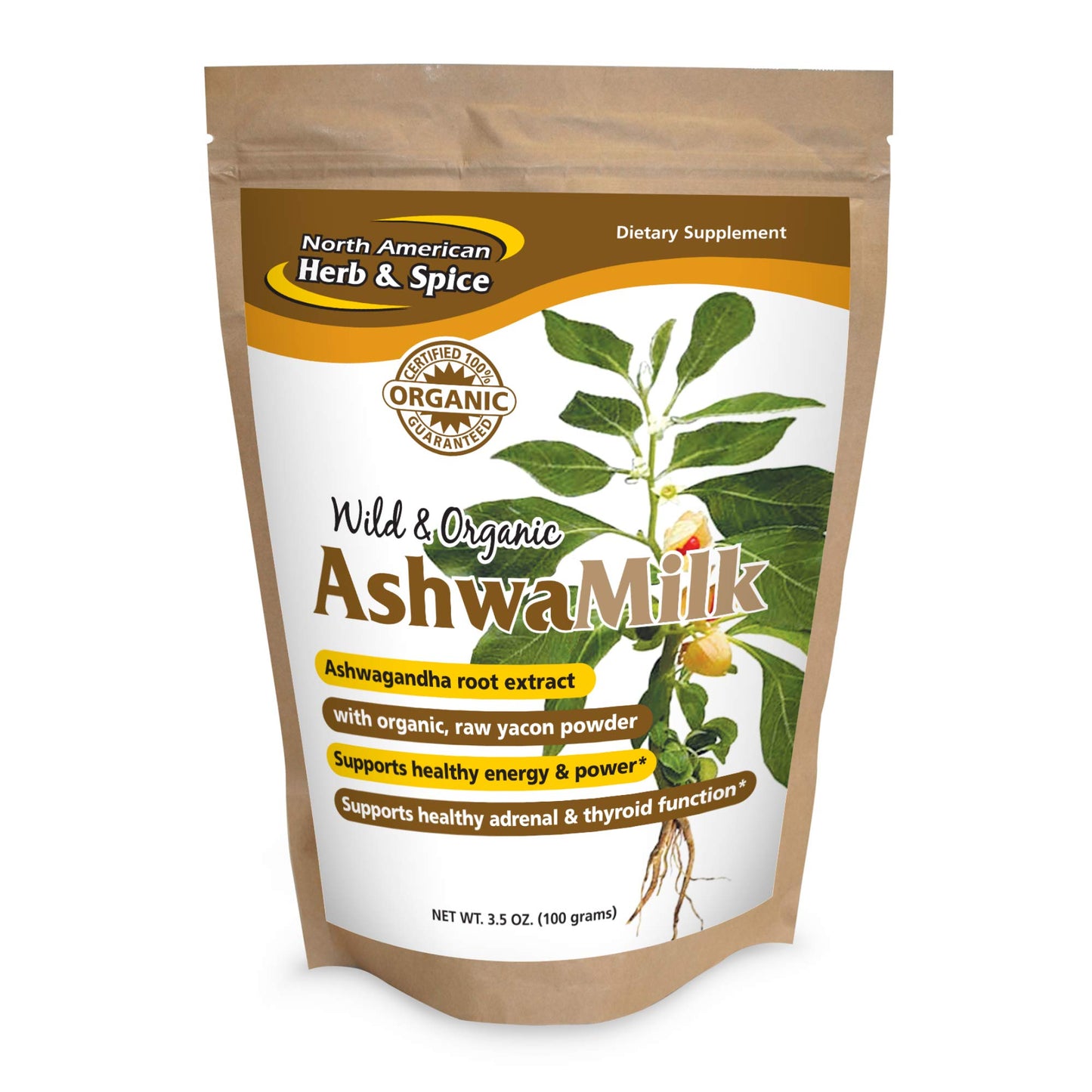 NORTH AMERICAN HERB & SPICE AshwaMilk Powder 3.5 oz