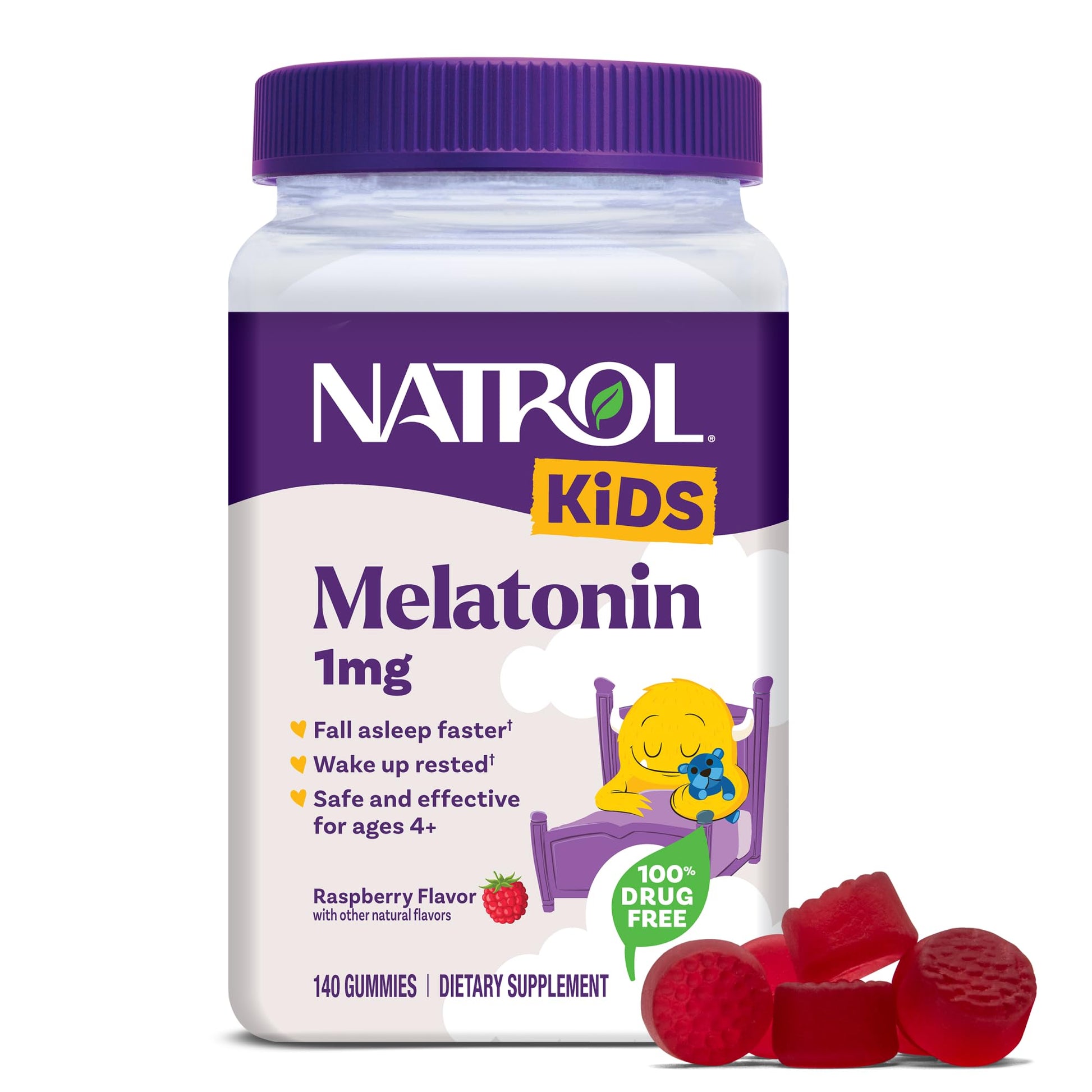 Natrol Kids Melatonin Gummies 1mg, Gummy, 140 Count
