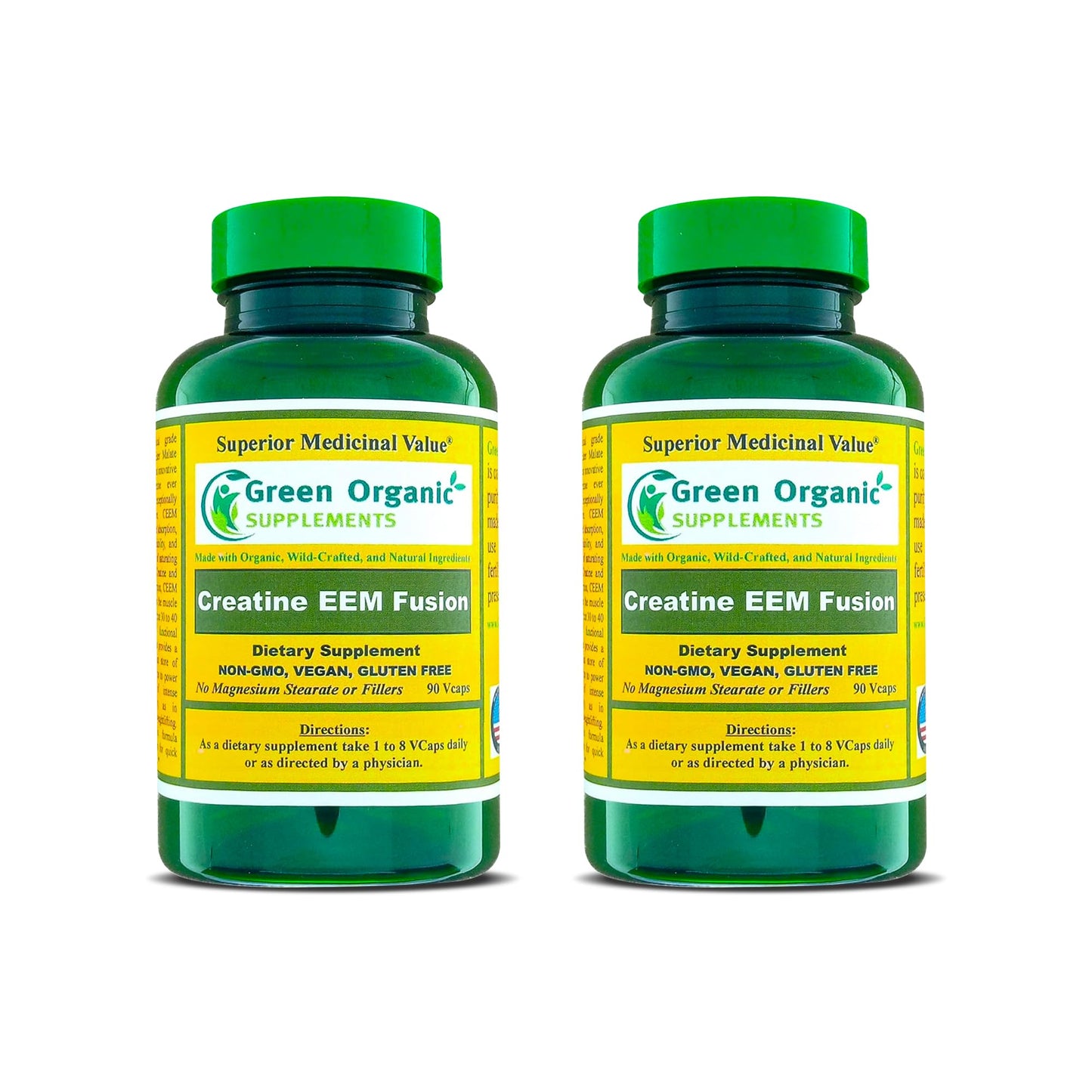 Green Organic Supplements Creatine EEM Fusion Capsules 90 Capsules