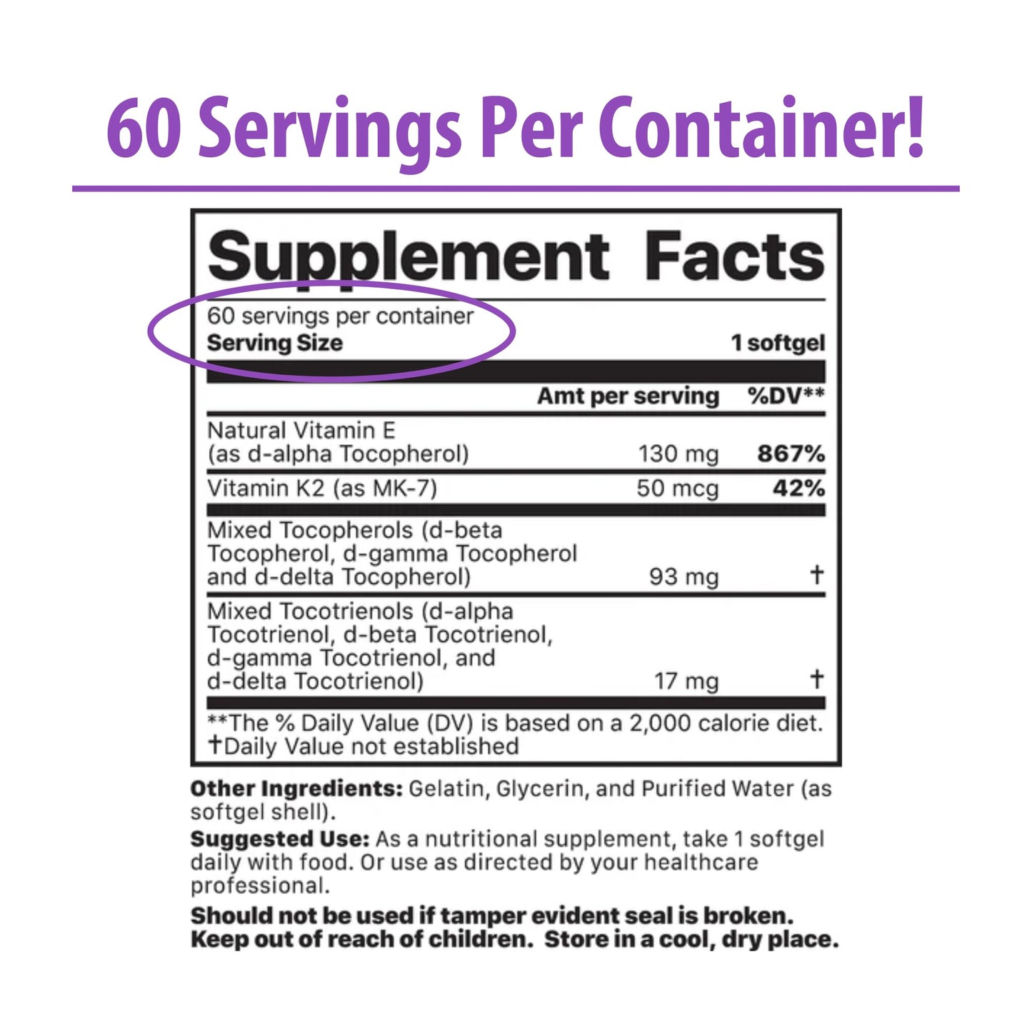 Jigsaw Health Vitamin K2 + E Complex Softgels 60