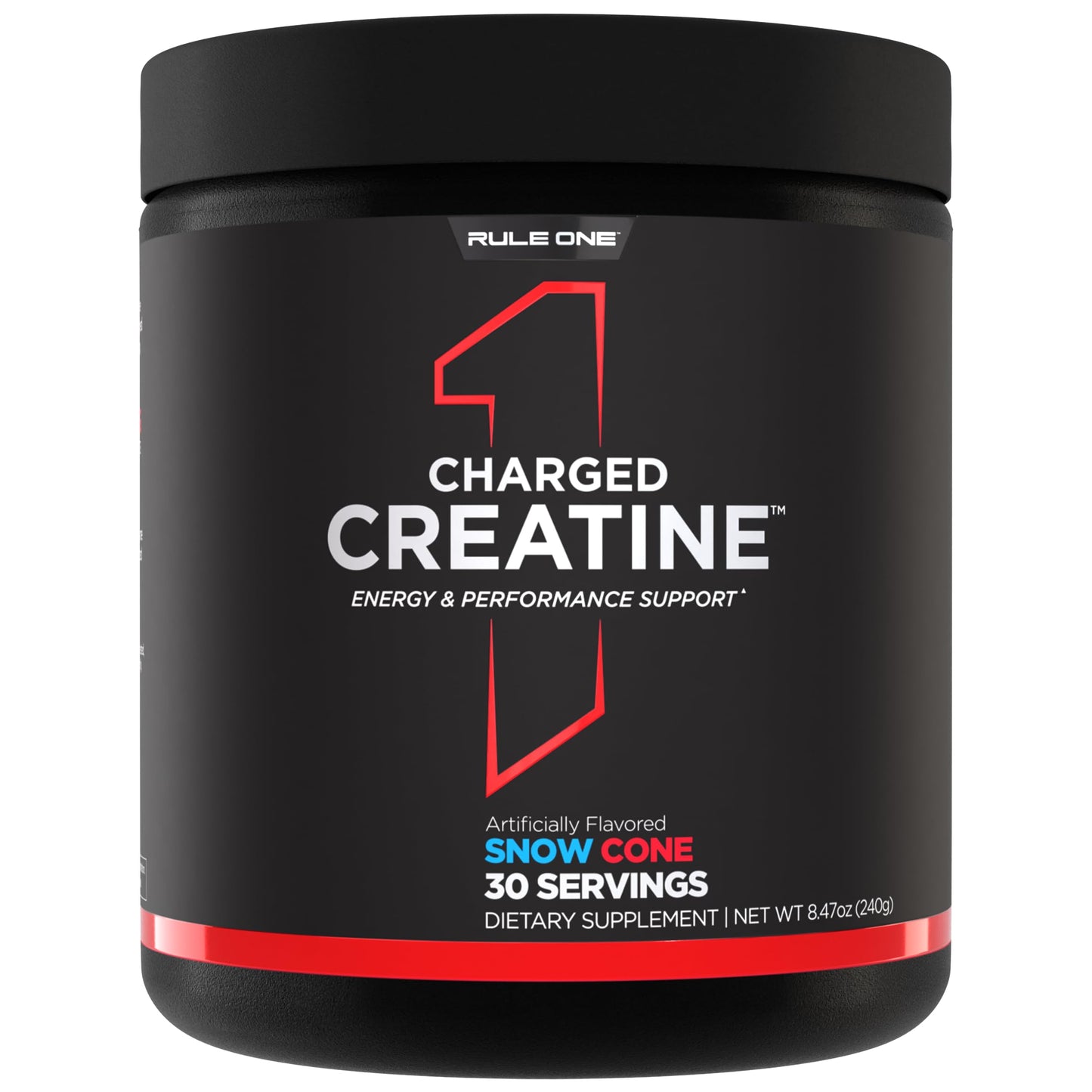 Rule 1 Proteins Charged Creatine Snow Cone Powder 8.74 Ounce