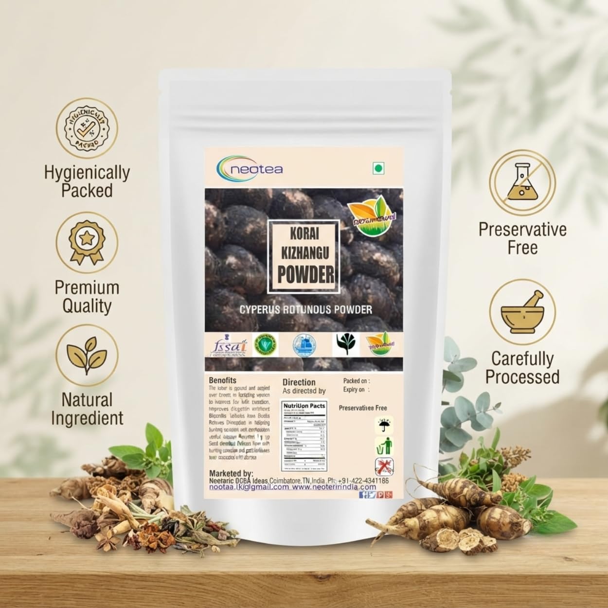 neotea Korai Kizhangu Powder (Cyperus Rotundus) 10.5822