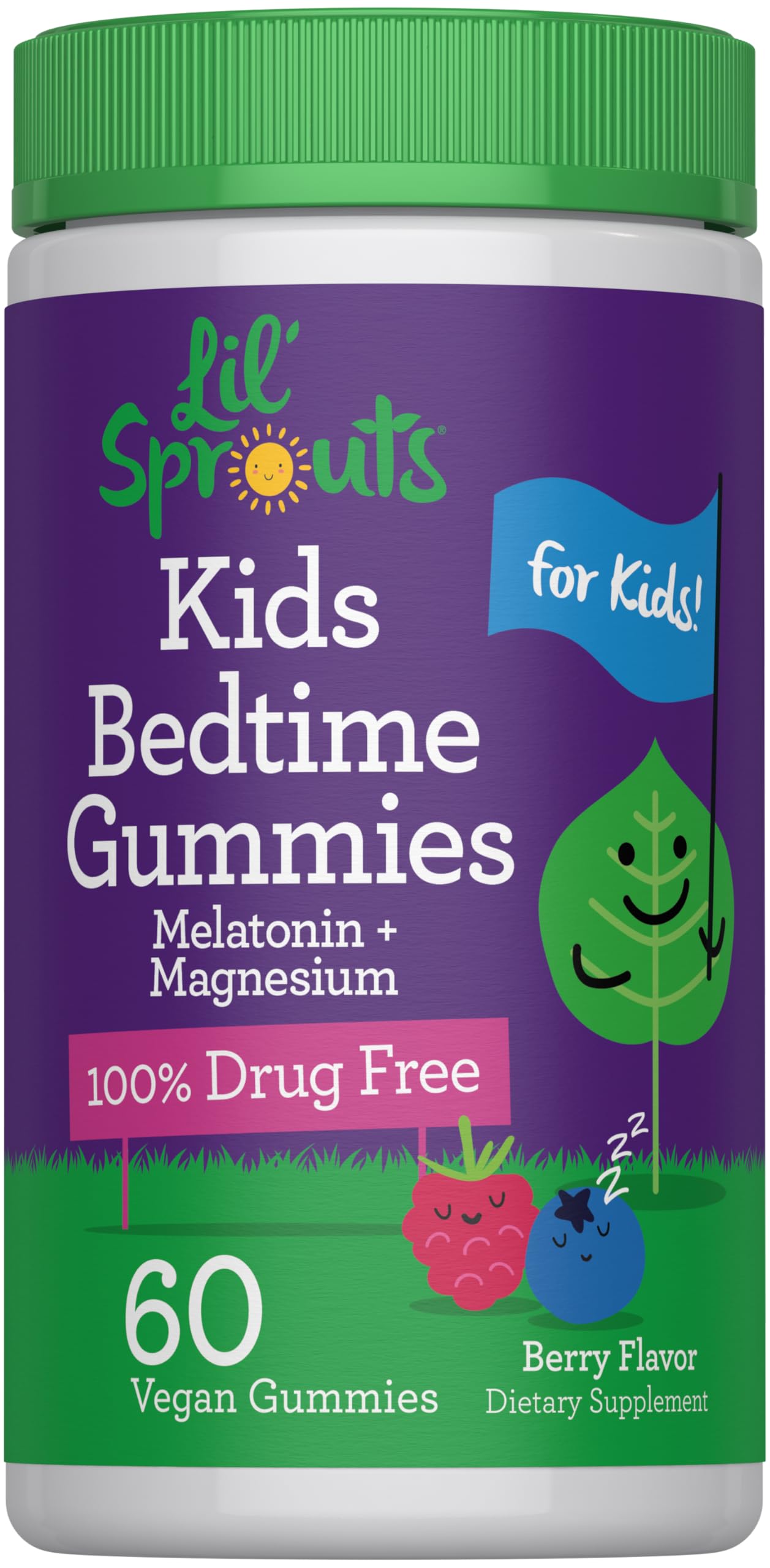 Lil' Sprouts Kids Bedtime Melatonin & Magnesium Gummy 60 Count