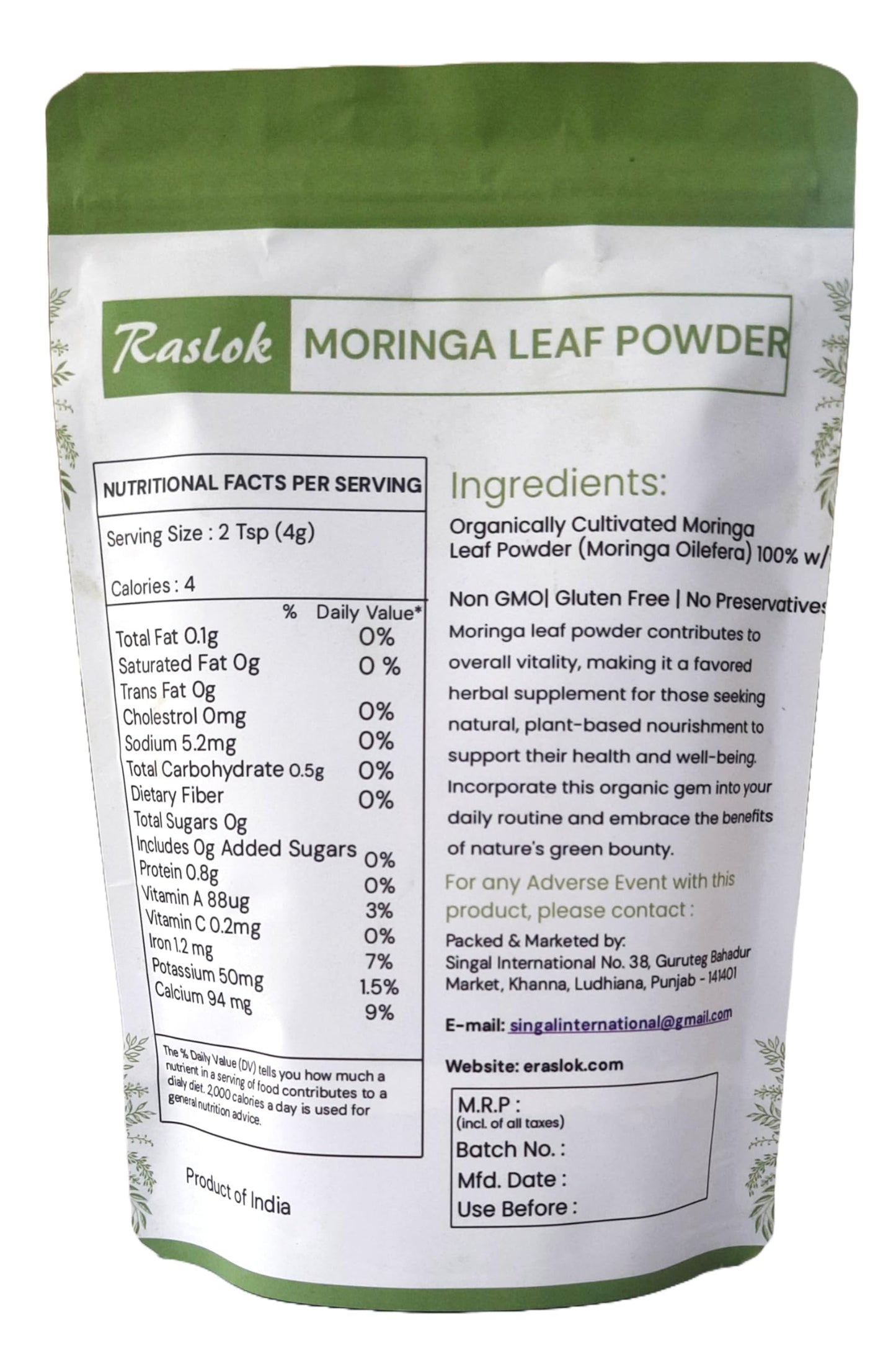 Raslok Moringa Powder 11.52