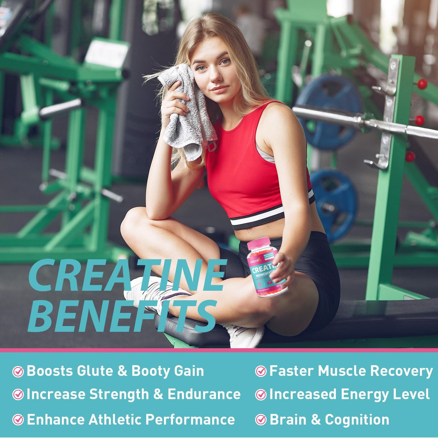 Energixir Creatine Monohydrate Gummies 120 Count