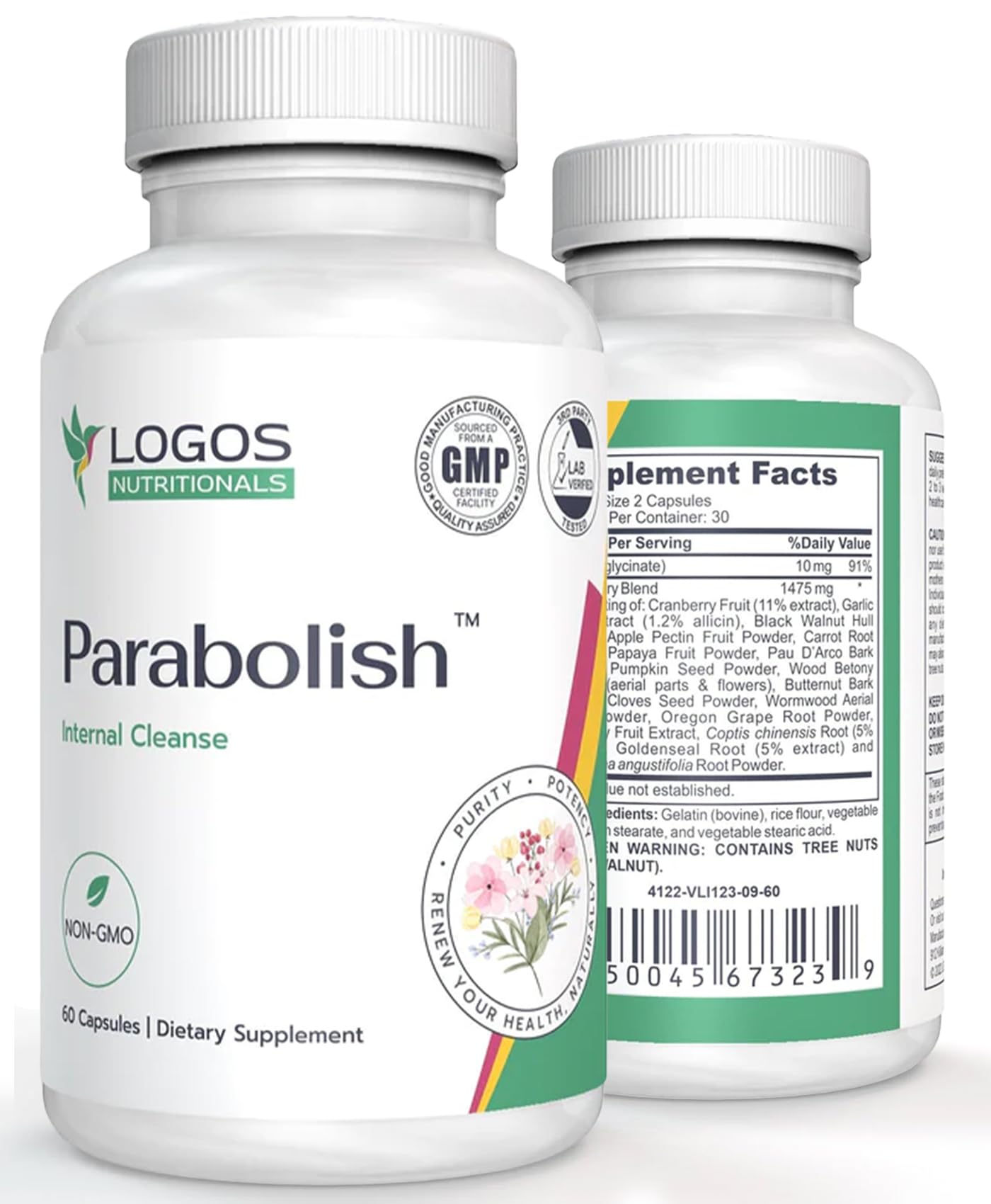 Logos Nutritionals Parabolish Para Cleanse Capsule 60 Count