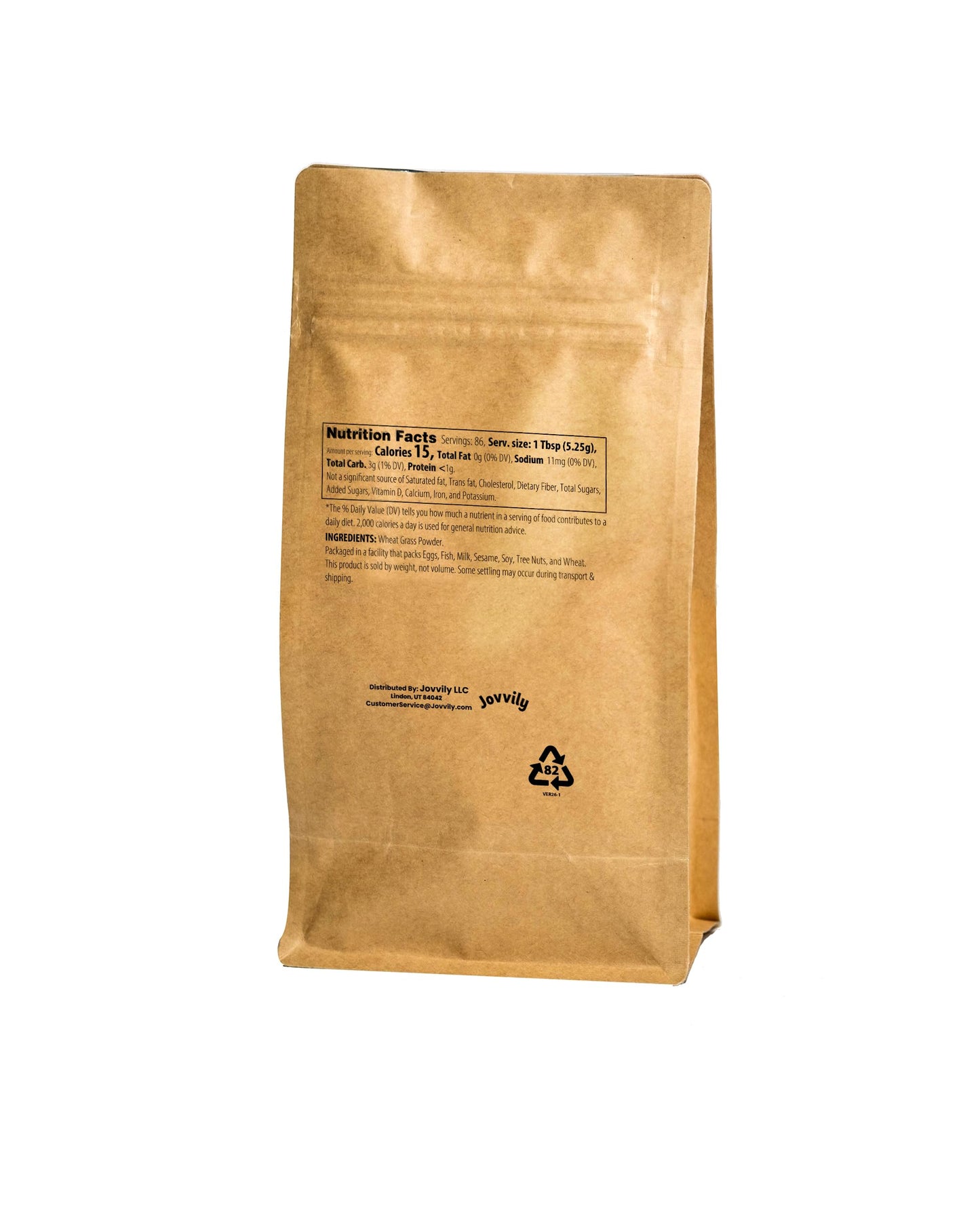 Jovvily Wheat Grass Powder 16 oz